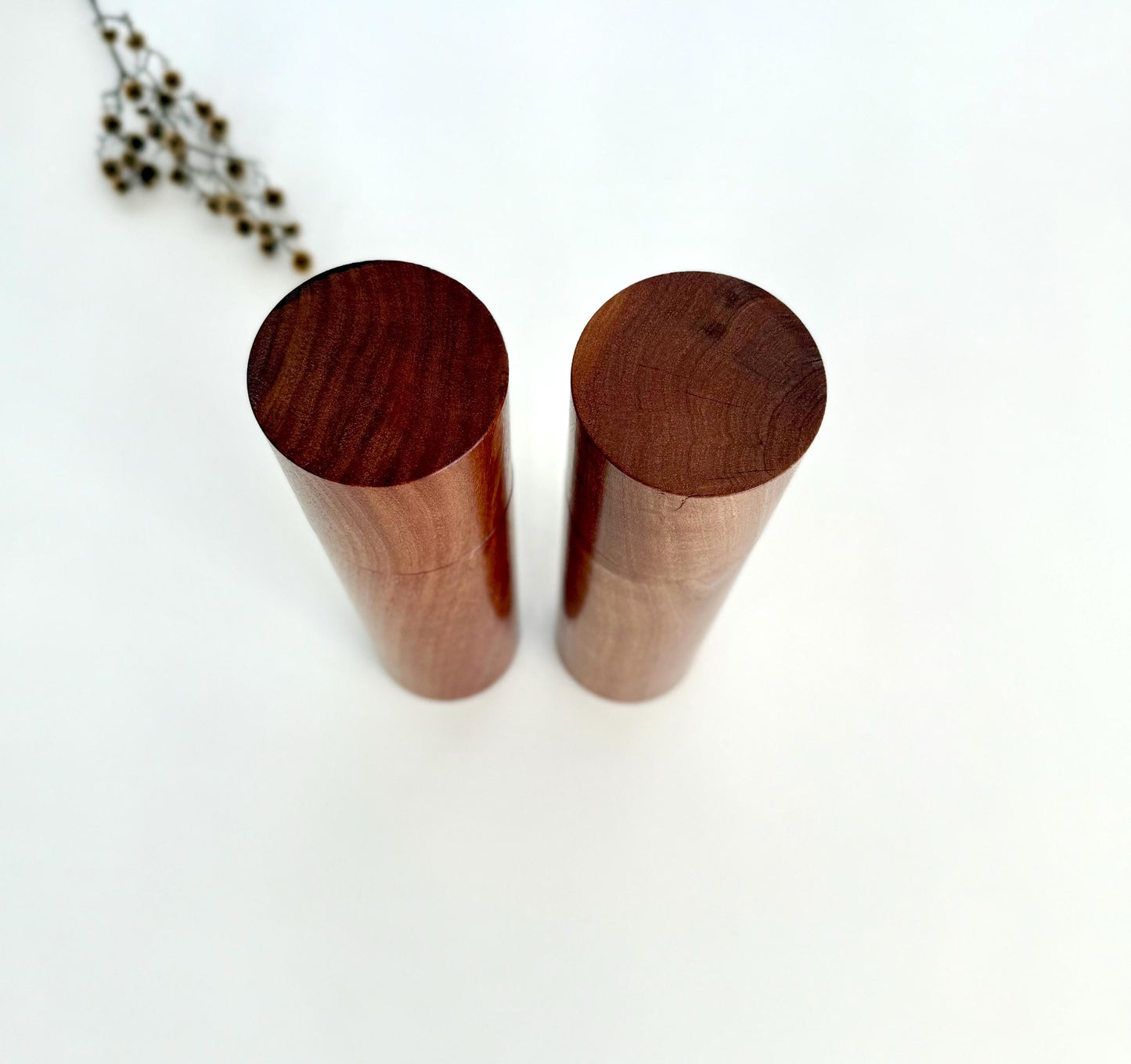 Handcrafted Peppermint timber Pepper Grinder Set: Australian Handmade Ceramic Mills