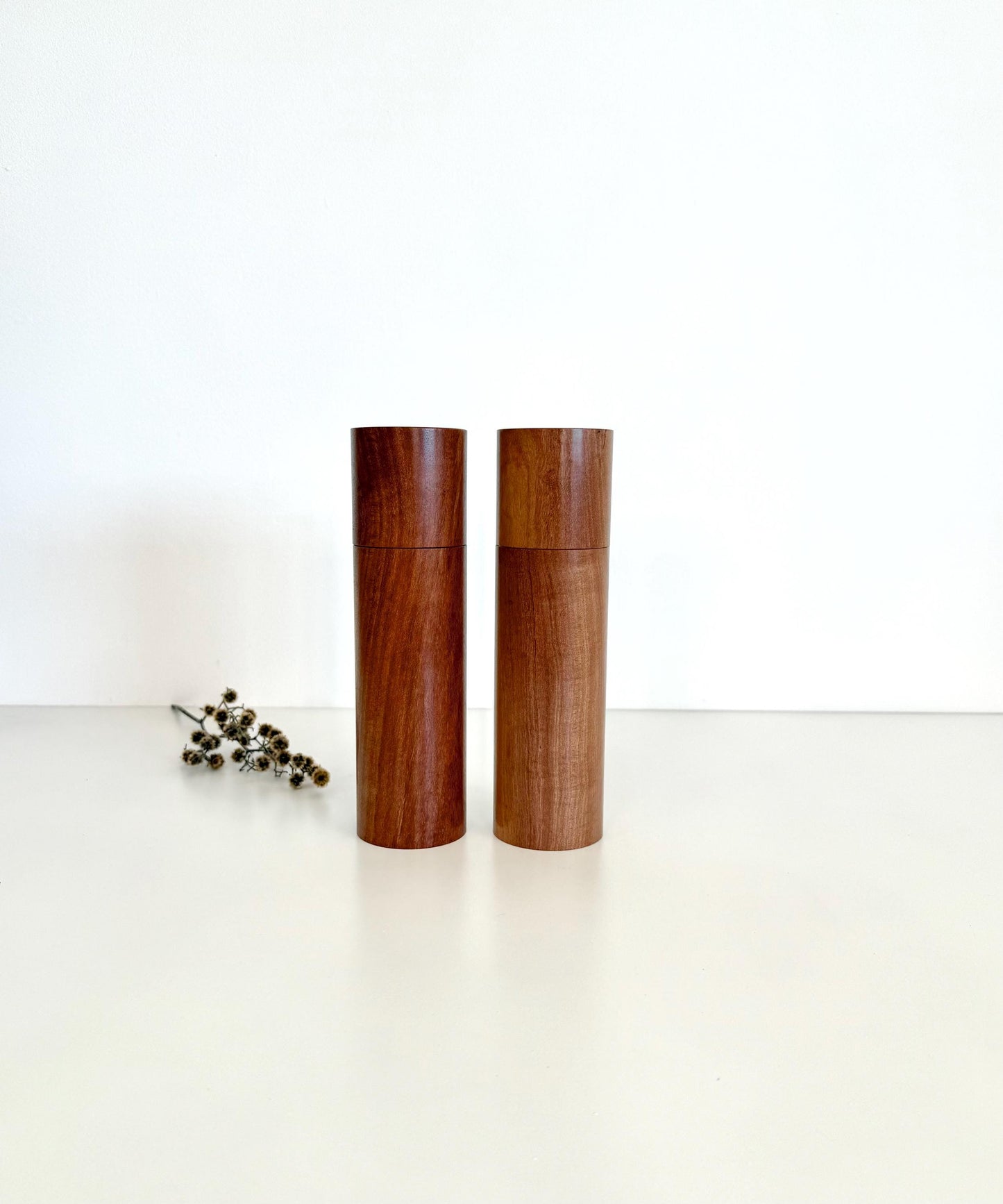 Handcrafted Peppermint timber Pepper Grinder Set: Australian Handmade Ceramic Mills