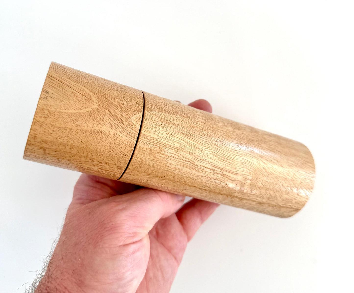 Handcrafted Jarrah Burl and Blackbutt Pepper Grinder Set: Australian Handmade Ceramic Mills