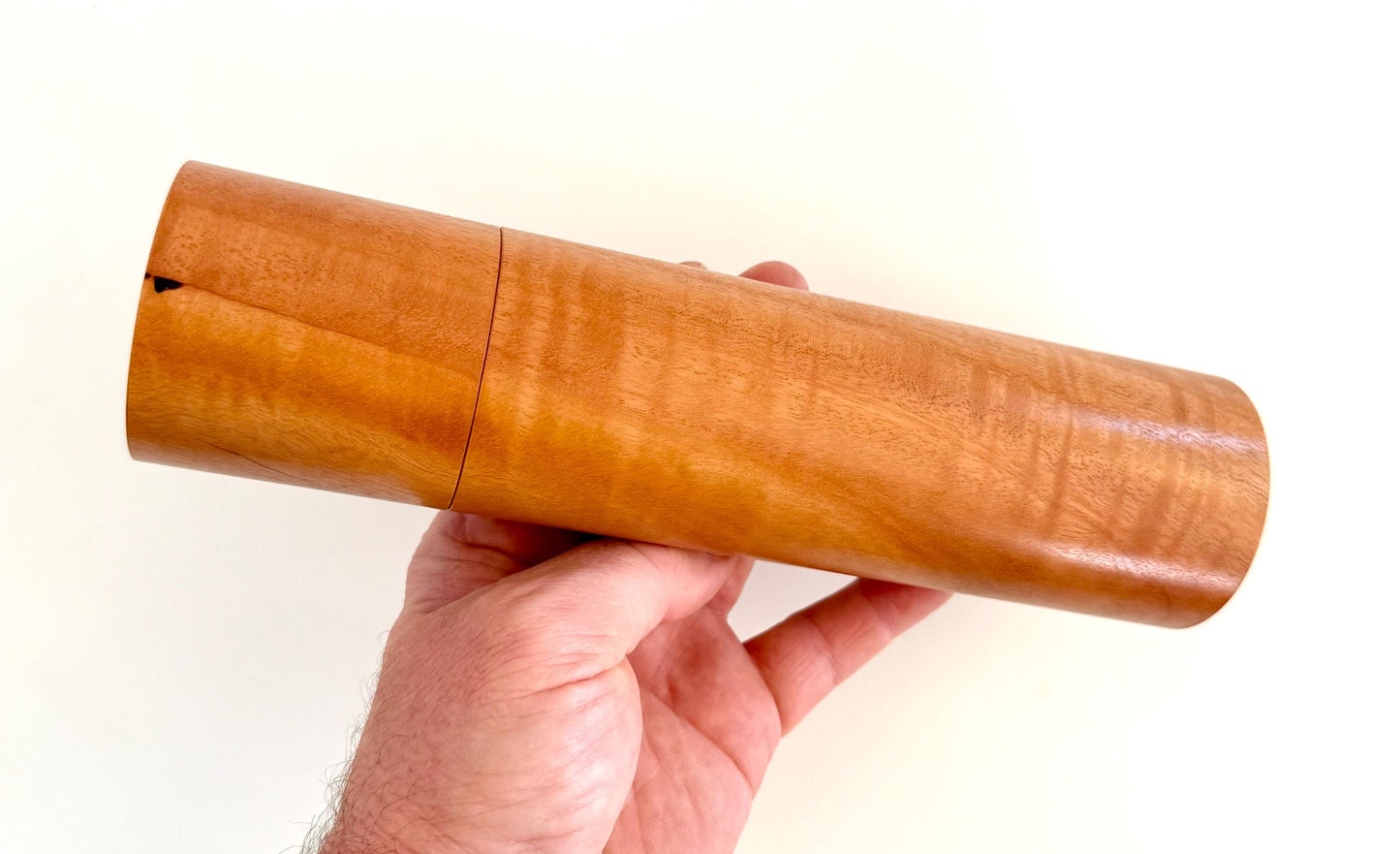 Handcrafted River Red Gum Pepper Grinder Set: Modern Wood Salt Mill