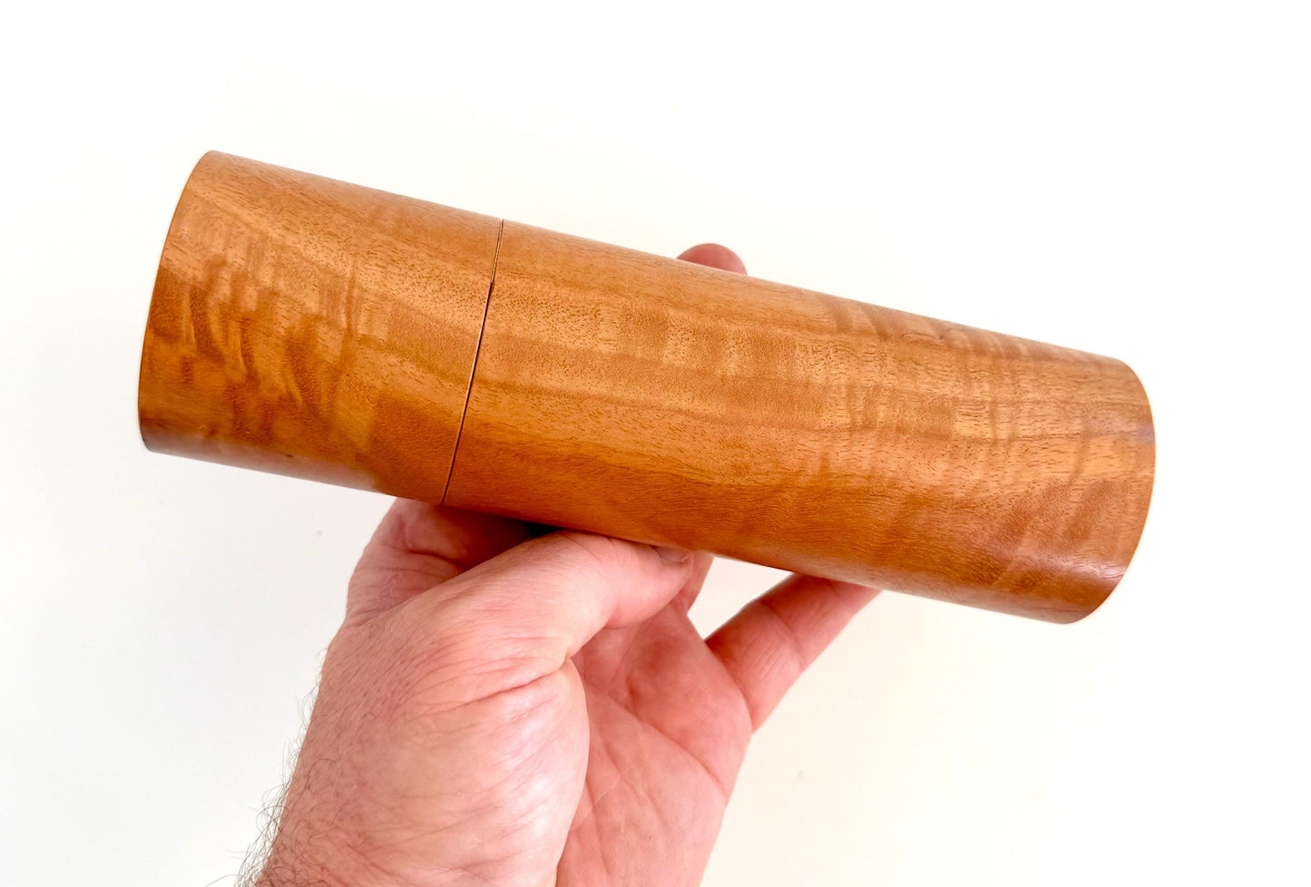 Handcrafted River Red Gum Pepper Grinder Set: Modern Wood Salt Mill