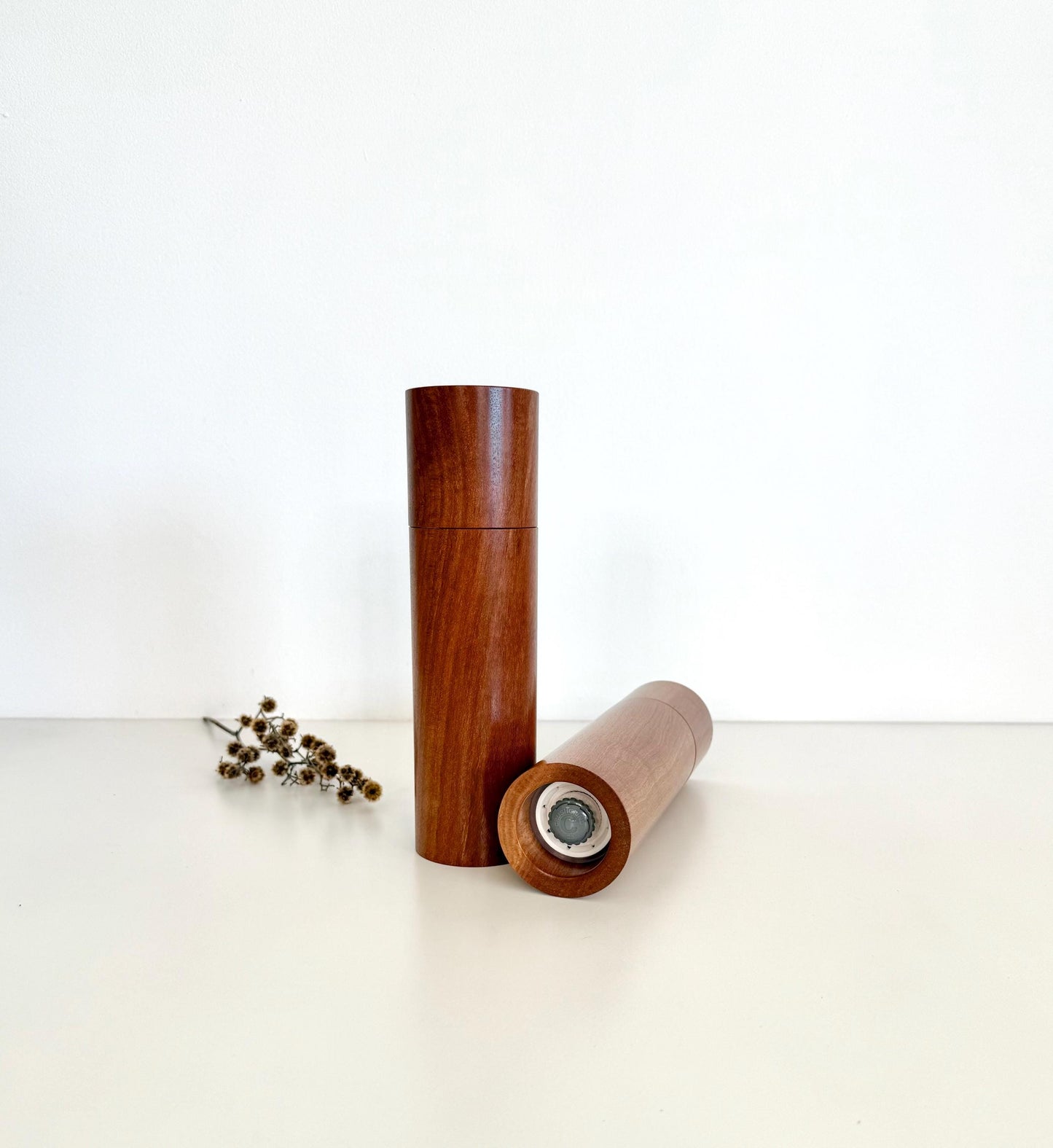 Handcrafted Peppermint timber Pepper Grinder Set: Australian Handmade Ceramic Mills