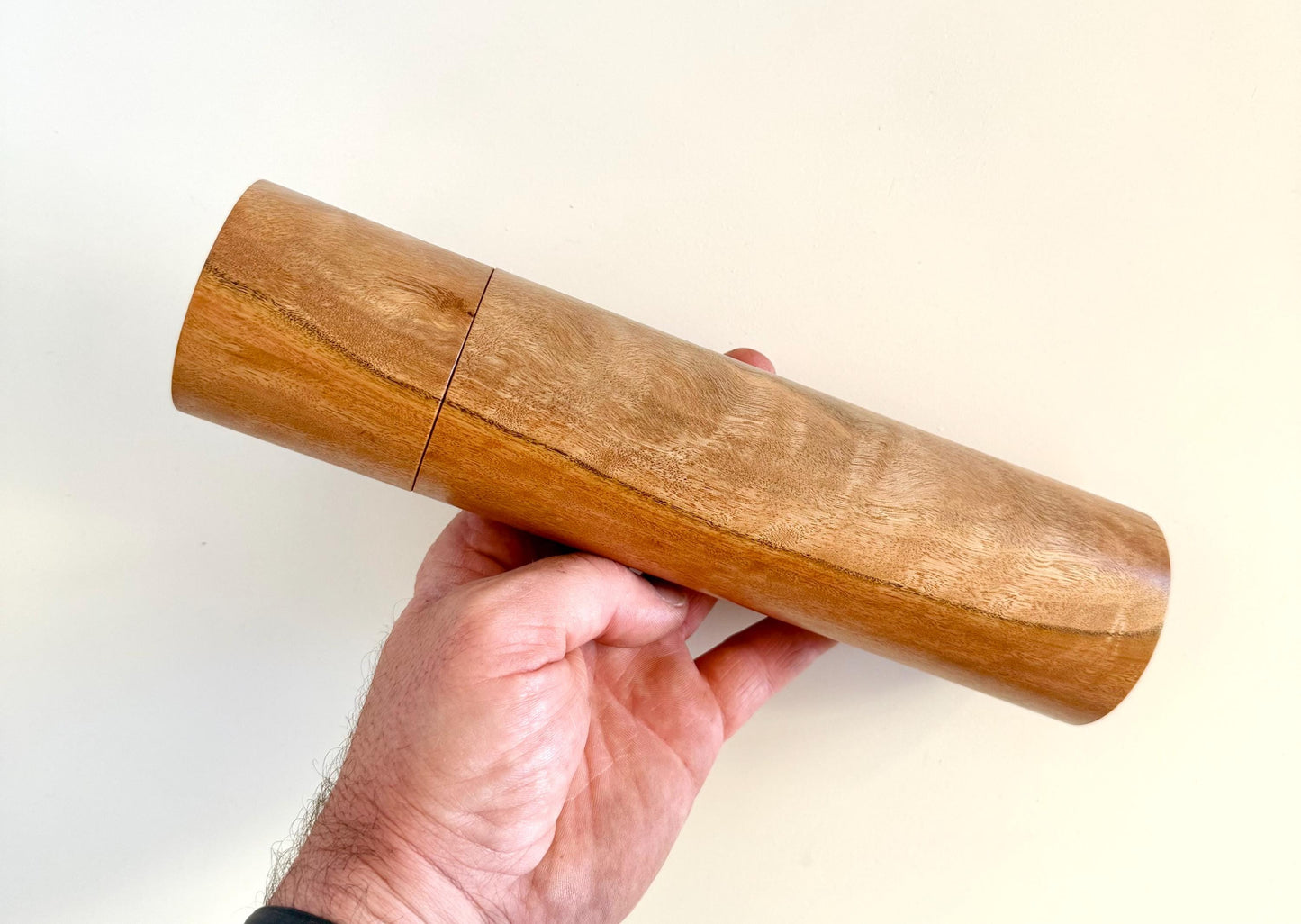 W.A Blackbutt Pepper Grinder Set, Modern Ceramic Salt Mill