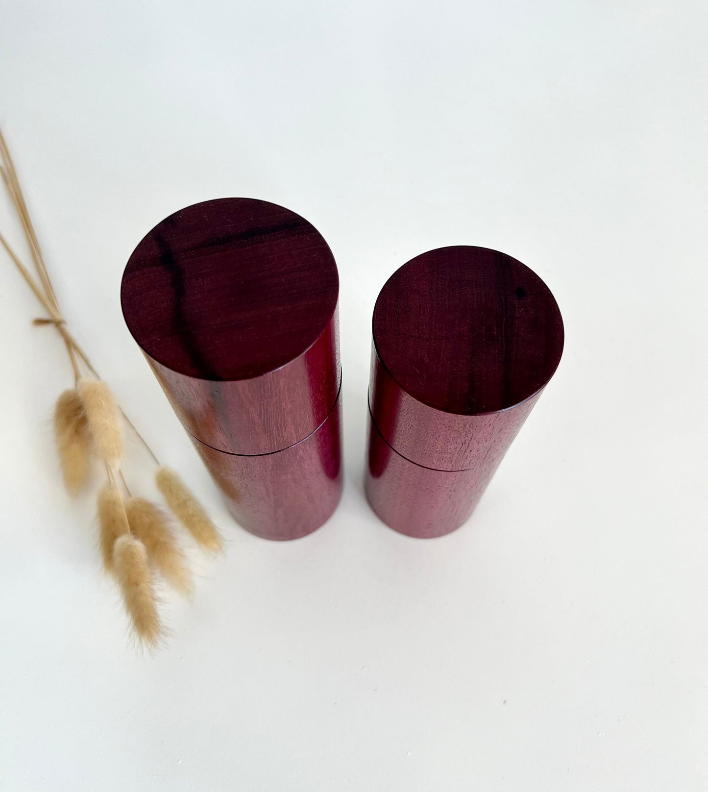 Pepper Grinder, Wood, Pepper Mill, Salt and Pepper mill set, Purple Heart timber, Birthday gift, Ceramic grinder, Gift for him