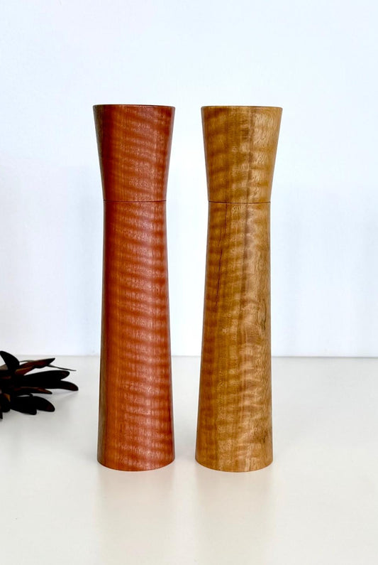 Pepper Grinder, Wood, Pepper Mill, Salt and Pepper mill resin set, Australian wood, Ceramic grinder, crushgrind