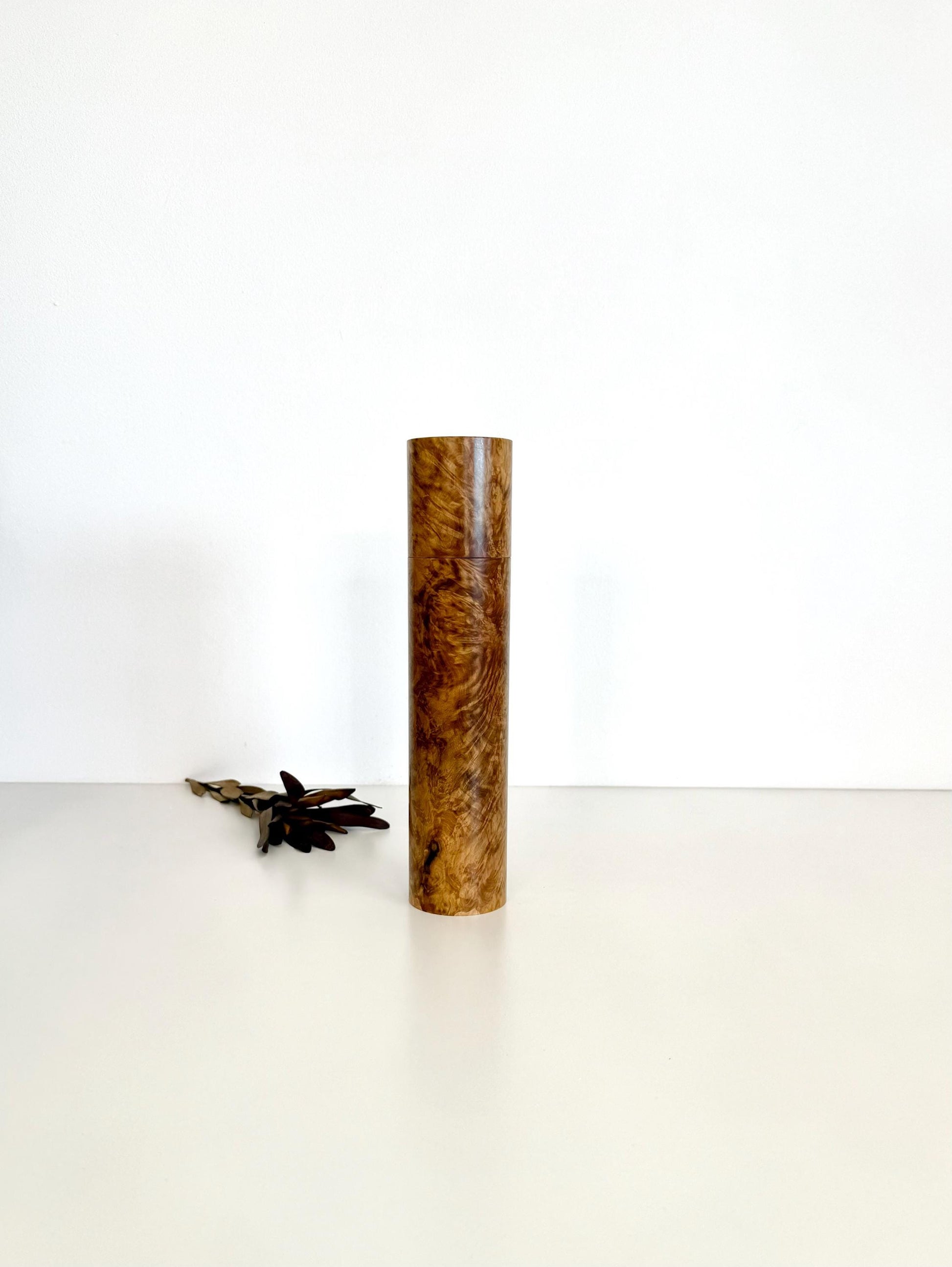 Handcrafted York gum burl Pepper Grinder: Australian Handmade Ceramic Mills