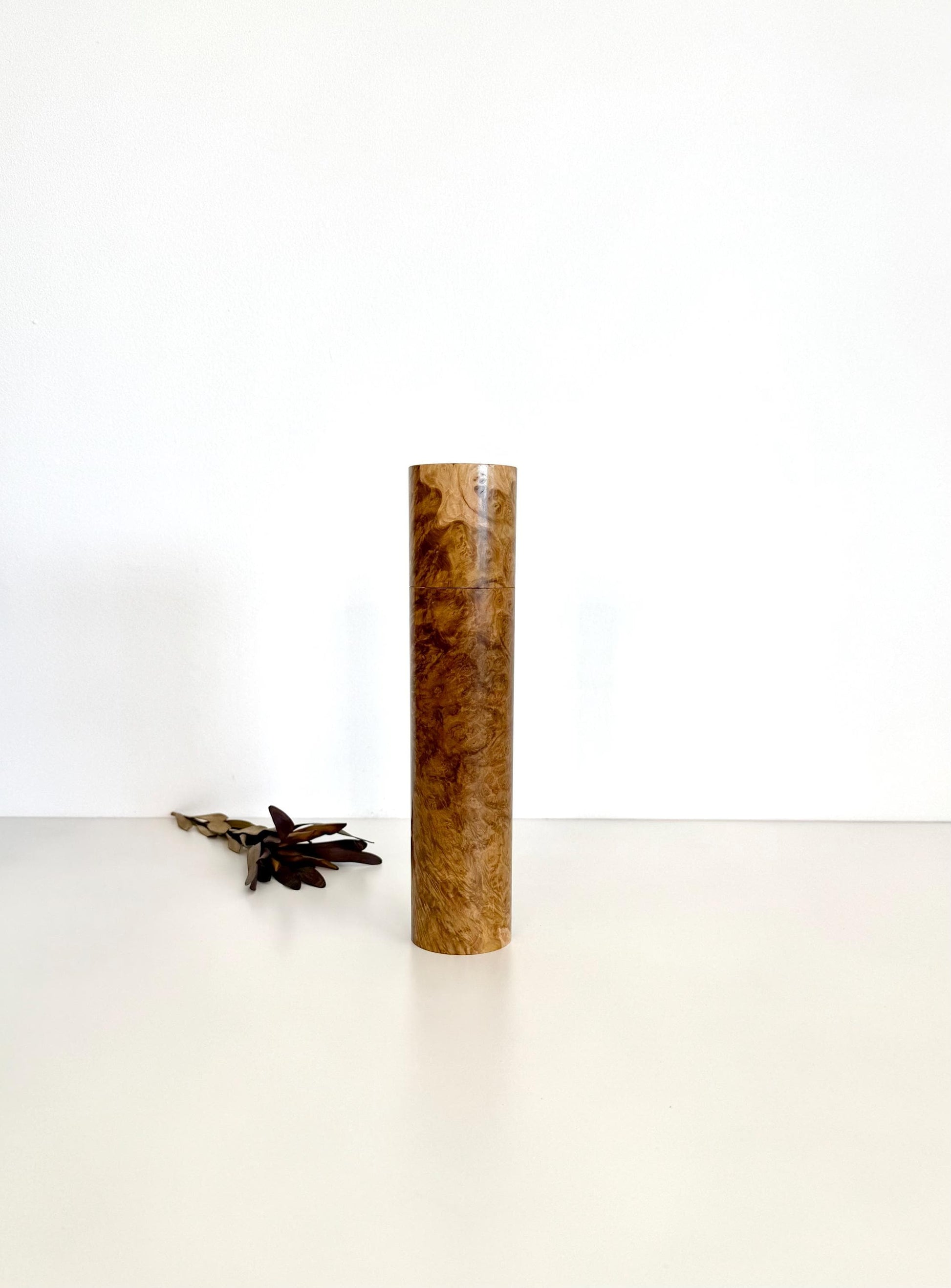 Handcrafted York gum burl Pepper Grinder: Australian Handmade Ceramic Mills