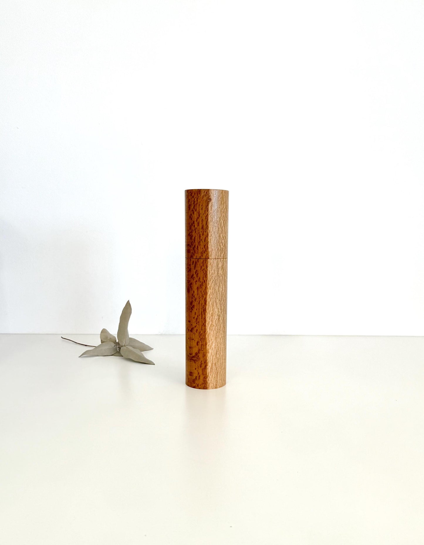 Handcrafted Snotty Gobble wood Pepper Grinder: Australian Handmade Ceramic Mill