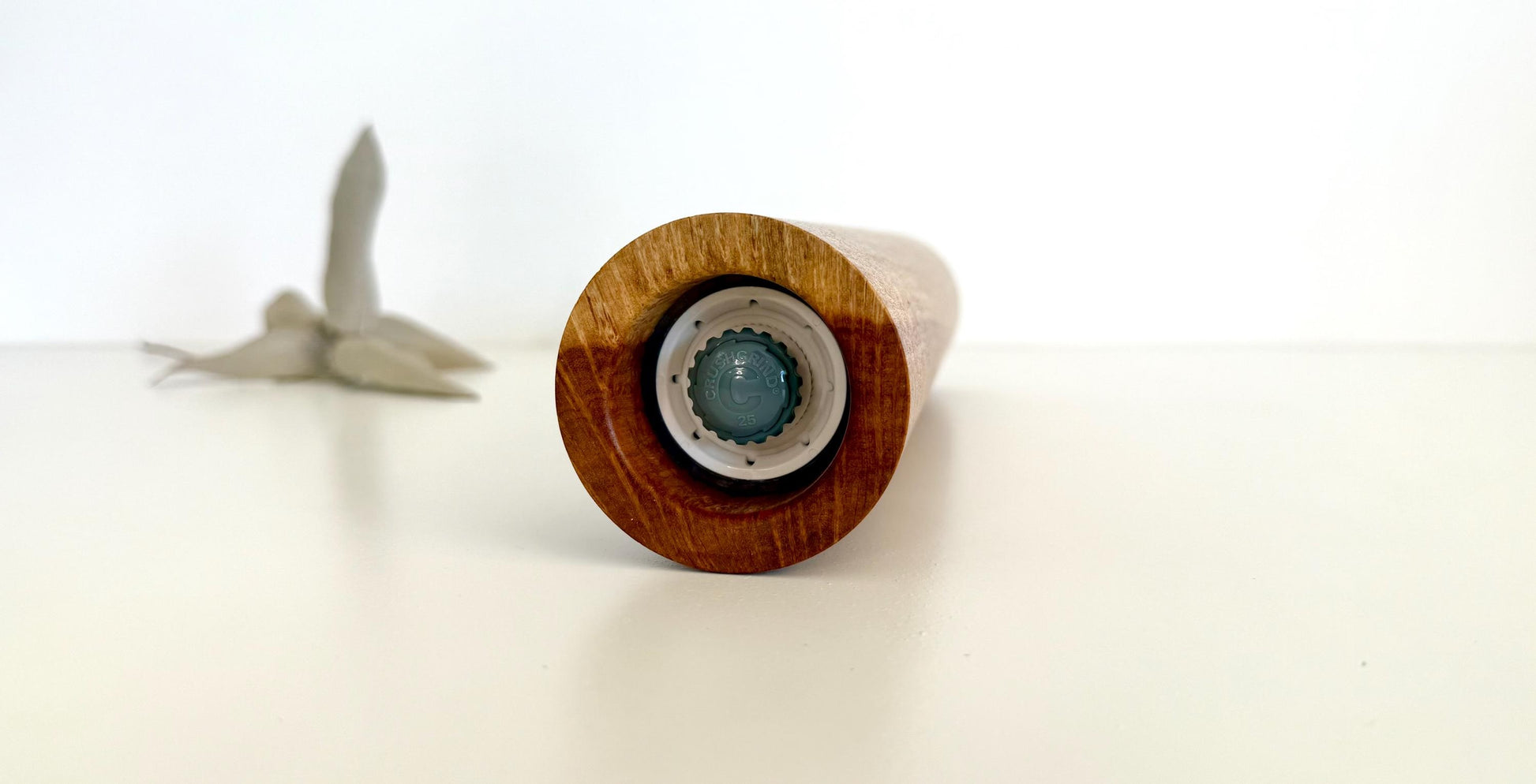 Handcrafted Snotty Gobble wood Pepper Grinder: Australian Handmade Ceramic Mill