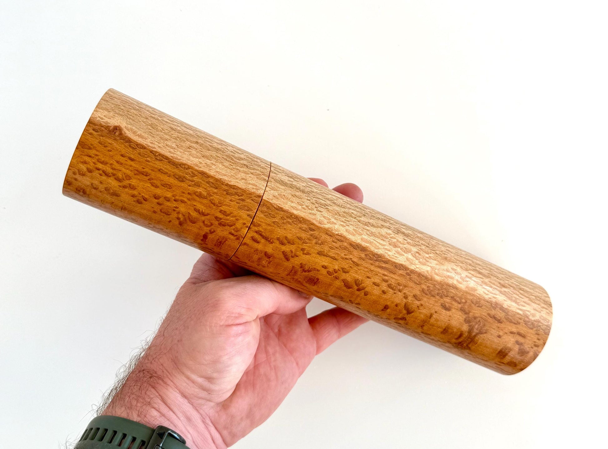 Handcrafted Snotty Gobble wood Pepper Grinder: Australian Handmade Ceramic Mill