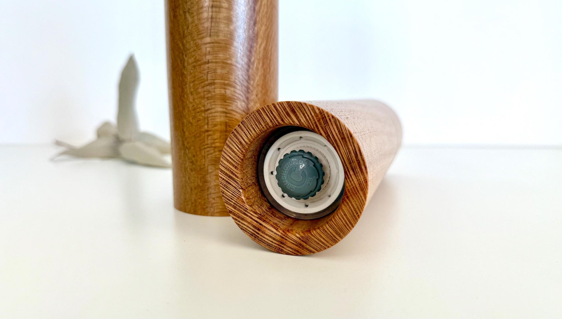 Handcrafted River Banksia Pepper Grinder Set: Modern Australian Wood Salt Mill