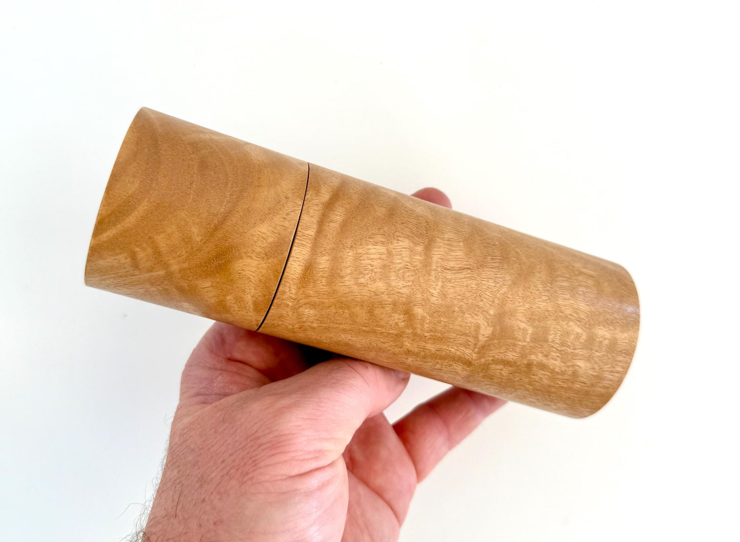 Handcrafted Blackbutt Wood Pepper Grinder Set: Adjustable Ceramic Mill