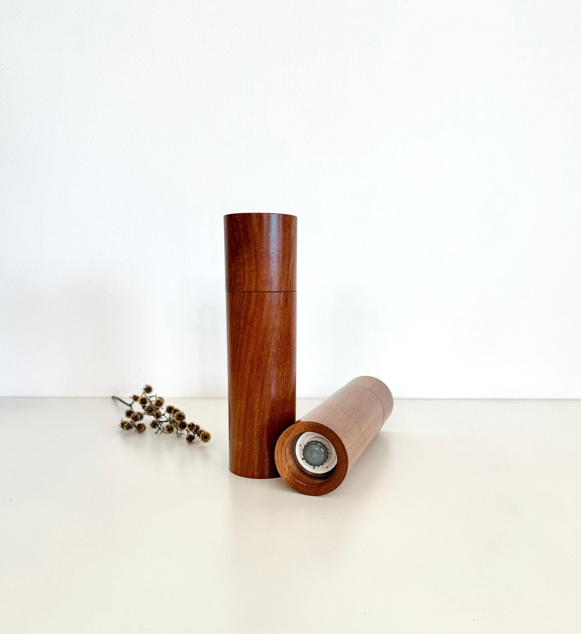 Handcrafted Peppermint timber Pepper Grinder Set: Australian Handmade Ceramic Mills