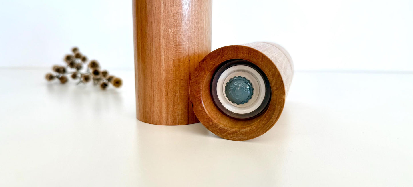 Handcrafted Bottlebrush Pepper Grinder Set: Australian Handmade Ceramic Mini Mills
