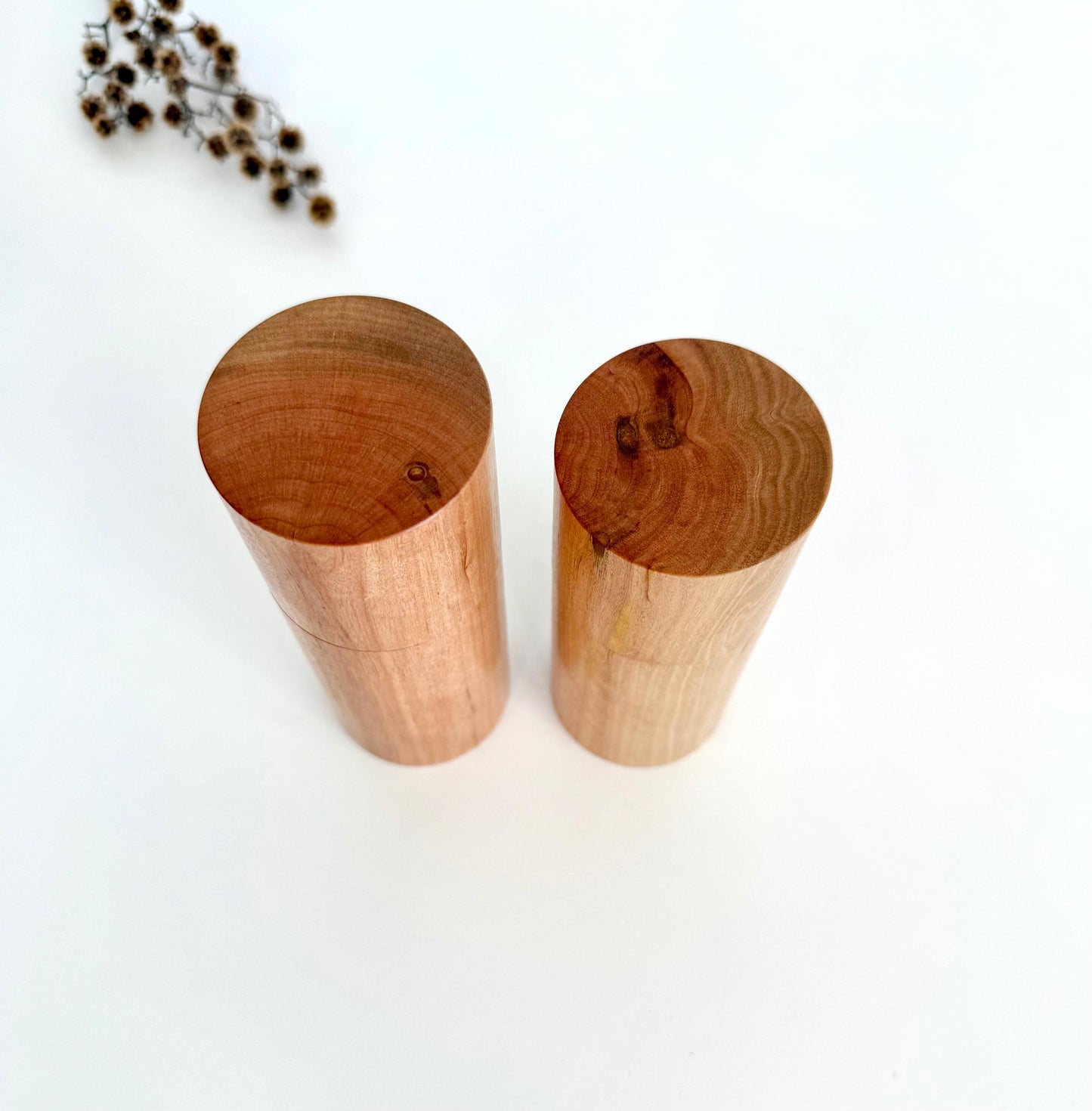 Handcrafted Bottlebrush Pepper Grinder Set: Australian Handmade Ceramic Mini Mills