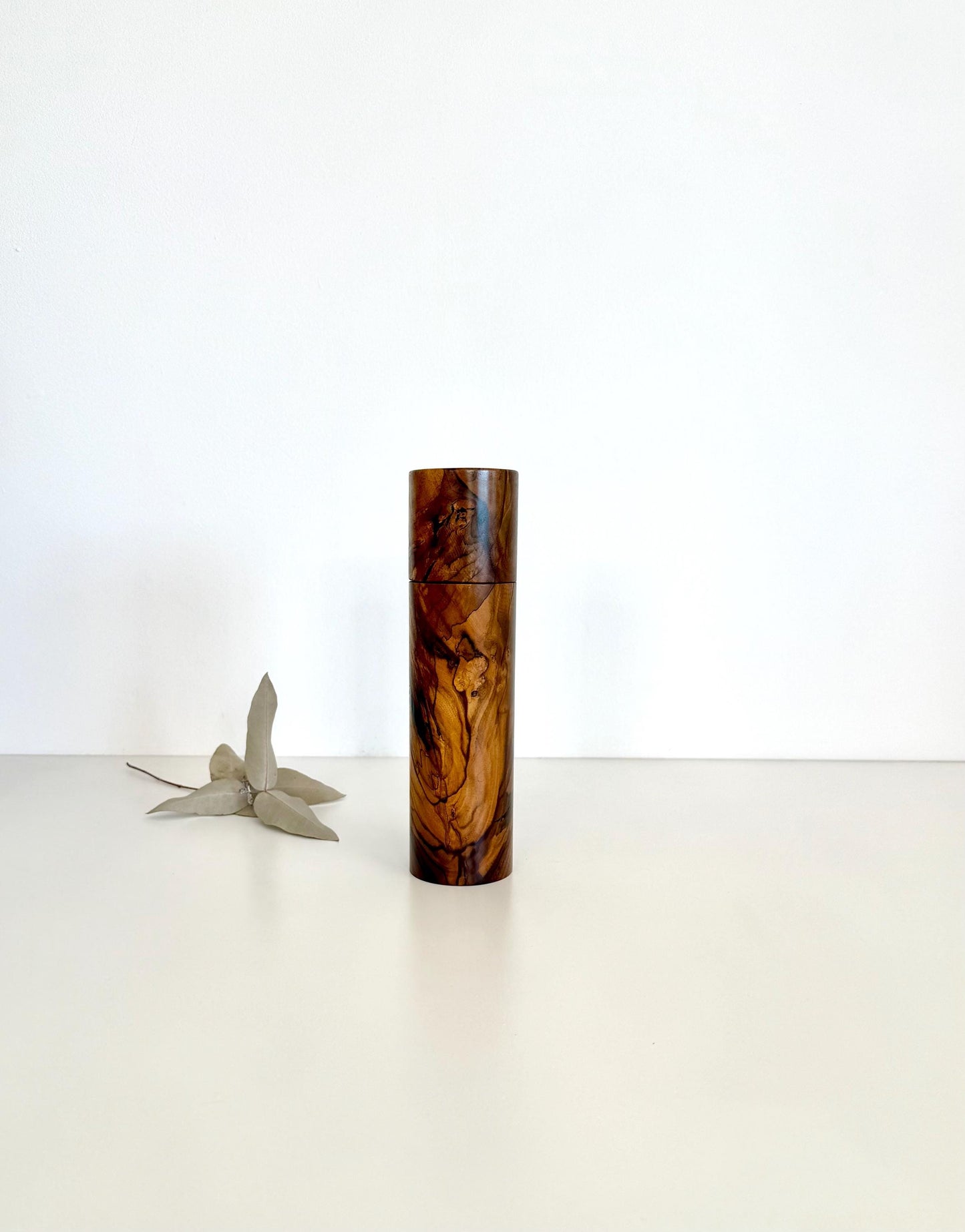 Handcrafted Peppercorn wood Pepper Grinder: Australian Handmade Ceramic Mill