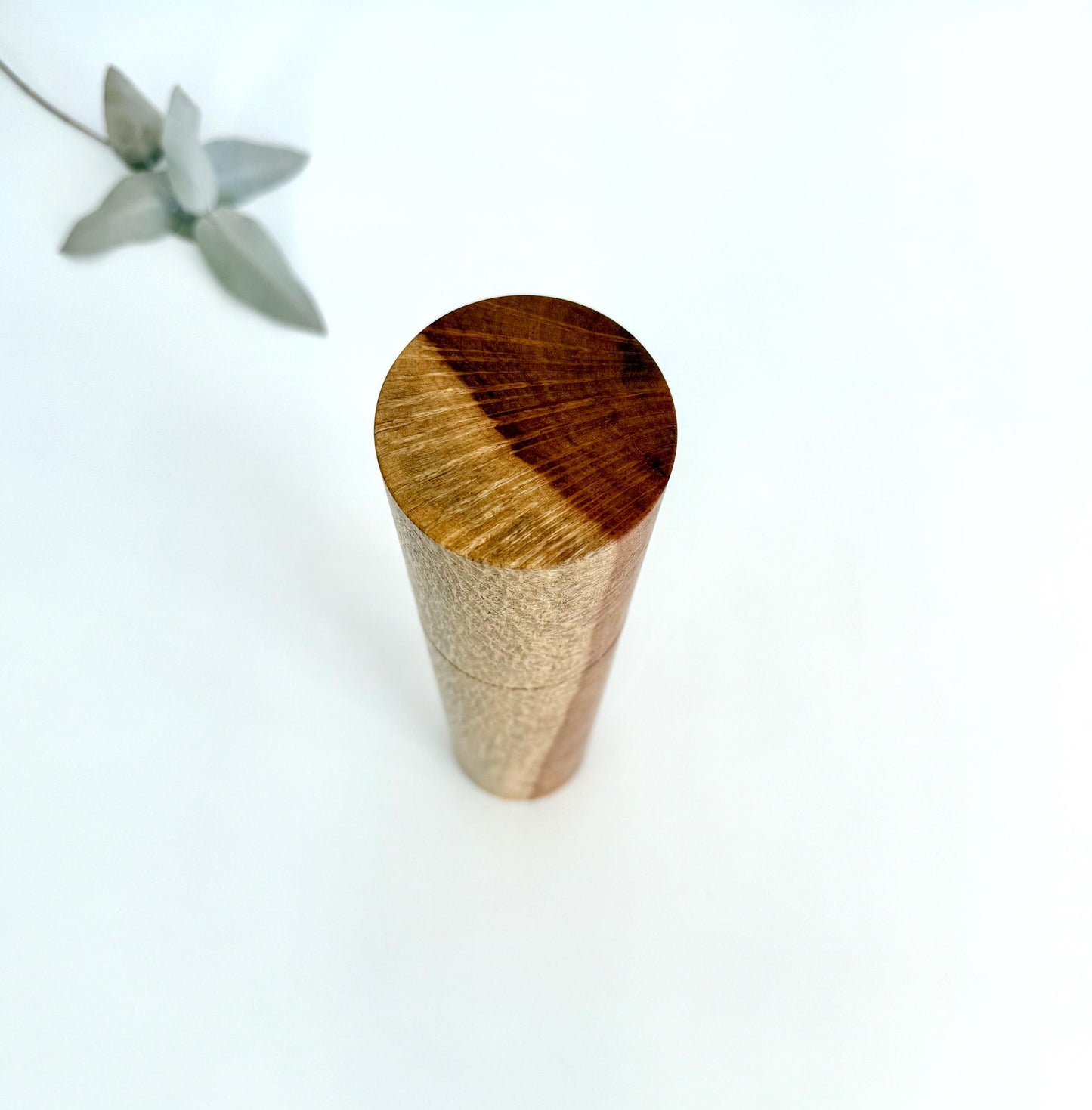 Handcrafted Snotty Gobble wood Pepper Grinder: Australian Handmade Ceramic Mill