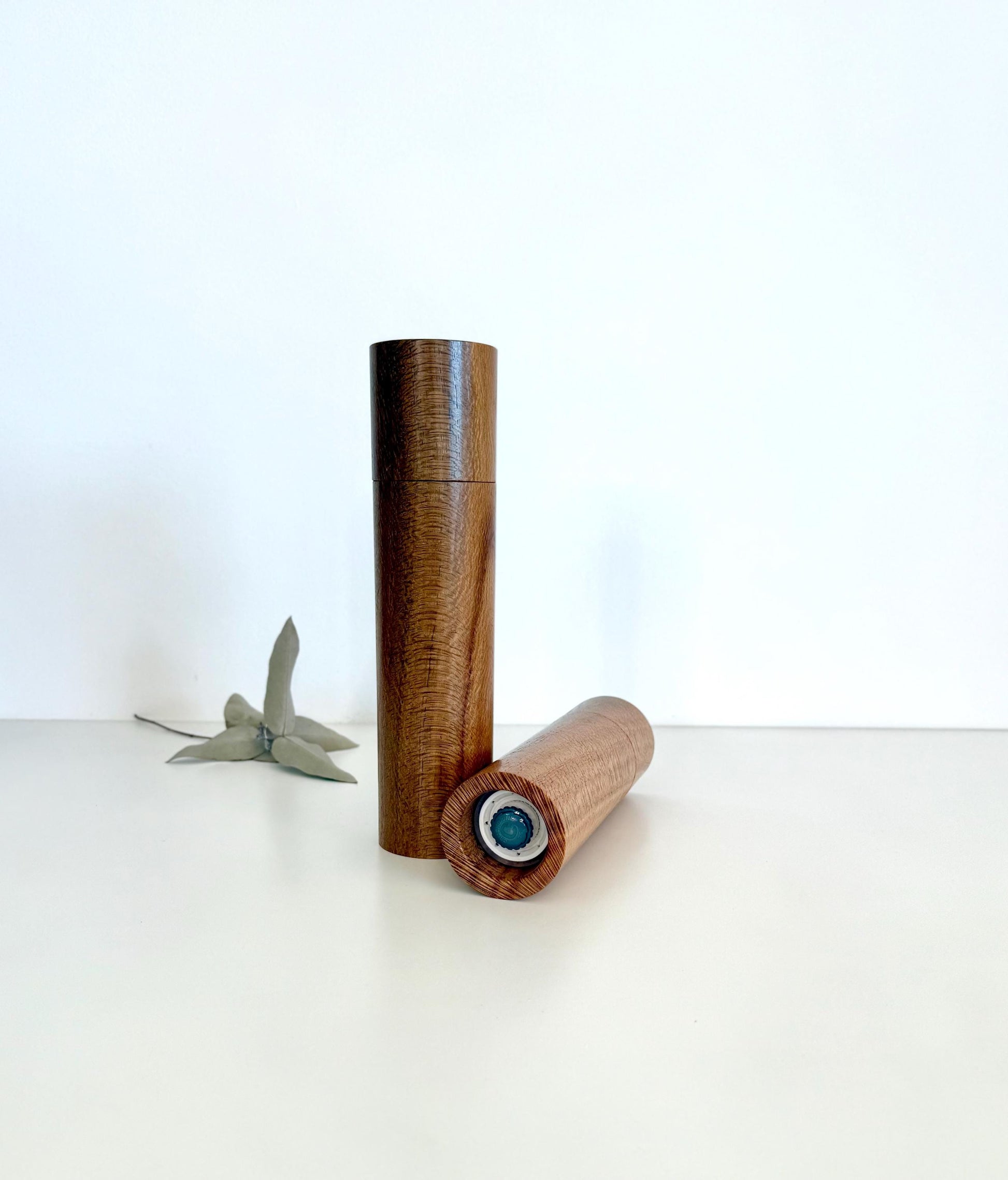 Handcrafted River Banksia Pepper Grinder Set: Modern Australian Wood Salt Mill