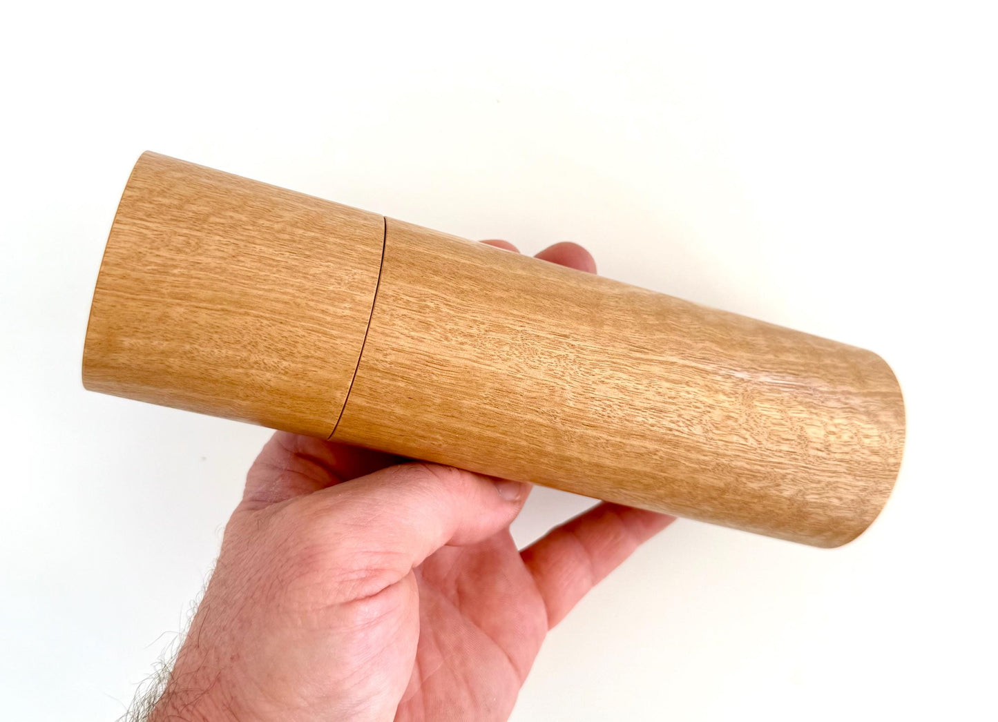 Handcrafted Blackbutt Wood Pepper Grinder Set: Adjustable Ceramic Mill