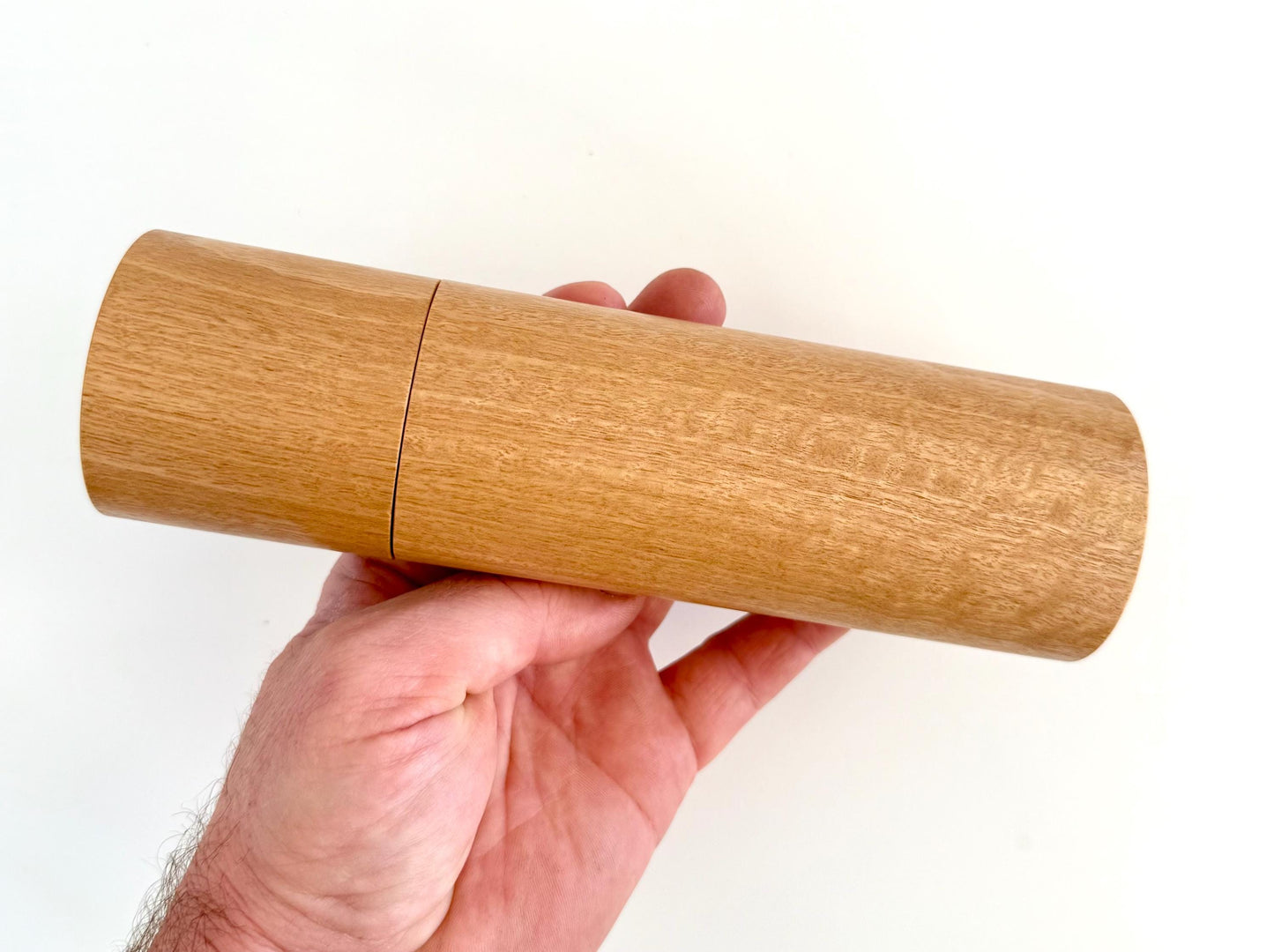 Handcrafted Blackbutt Wood Pepper Grinder Set: Adjustable Ceramic Mill