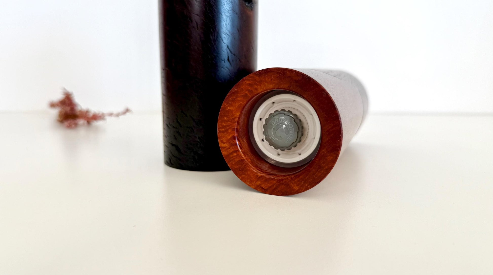 Handcrafted Bushfire Lace Sheoak Grinder Set: Australian Handmade Ceramic Mills