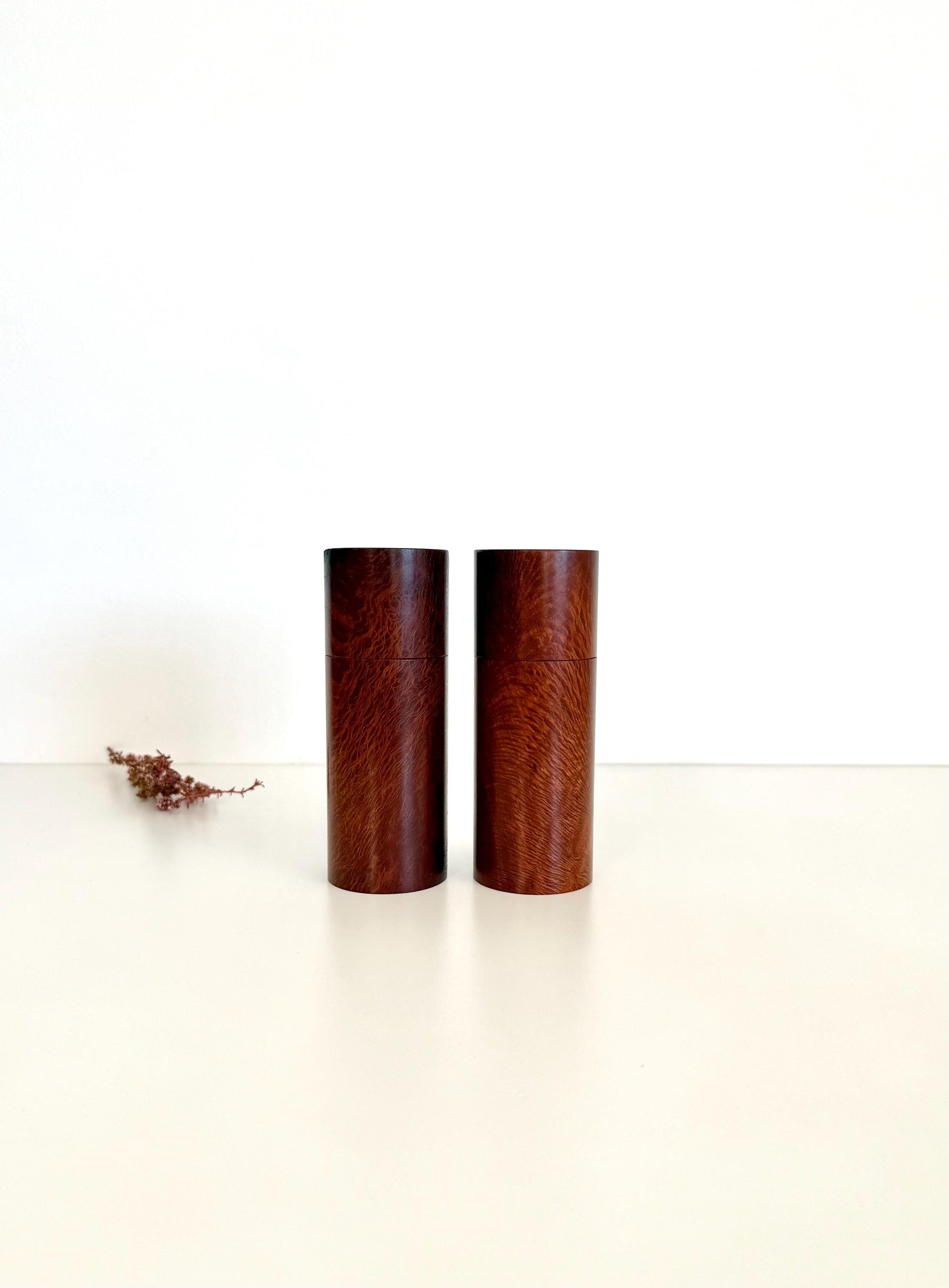 Handcrafted Bushfire Lace Sheoak Grinder Set: Australian Handmade Ceramic Mills