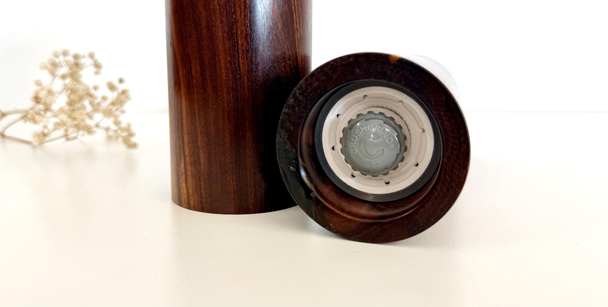 Western Myall timber Pepper Grinder Set, Modern Ceramic Salt Mill