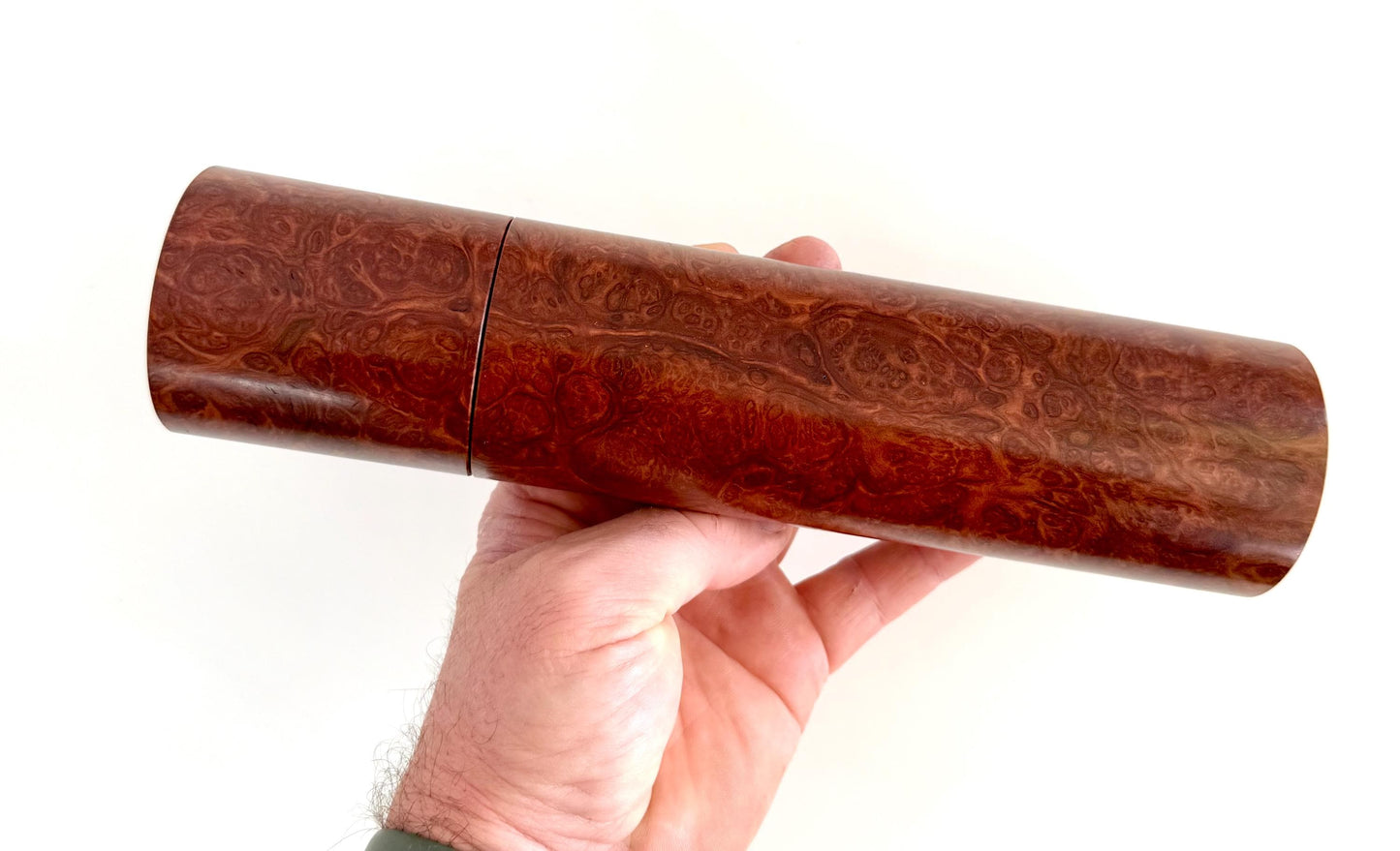 Red Mallee burl and Bimble Box burl Pepper Grinder Set, Australian Handmade Ceramic Mills