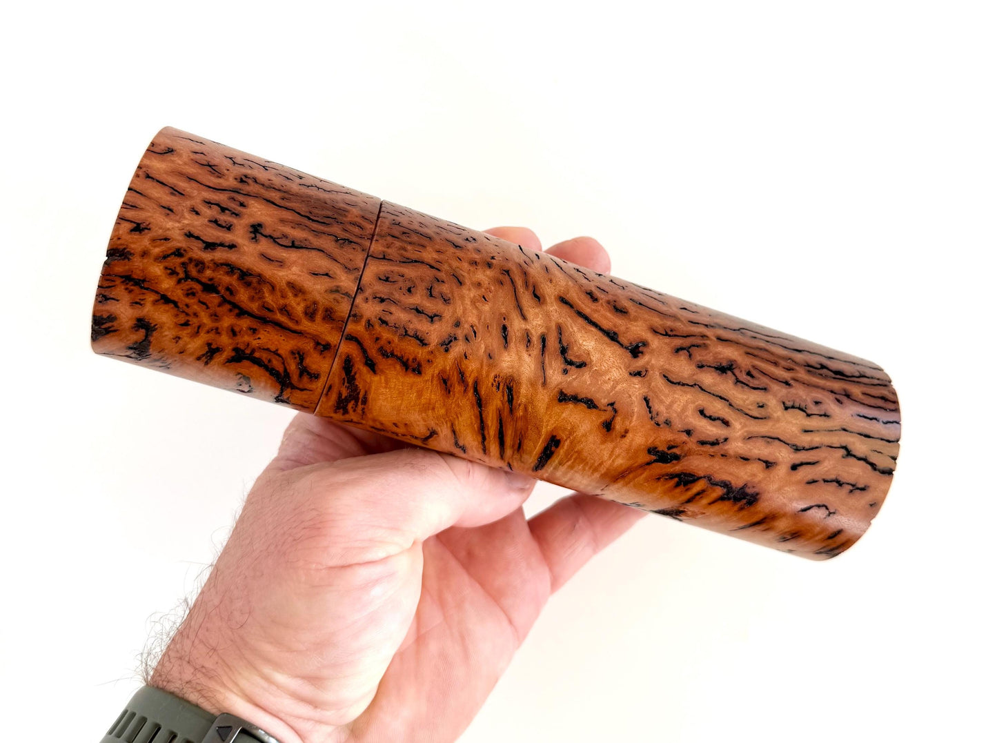 Wandoo burl Pepper Grinder Set, Australian Handmade Ceramic Mills