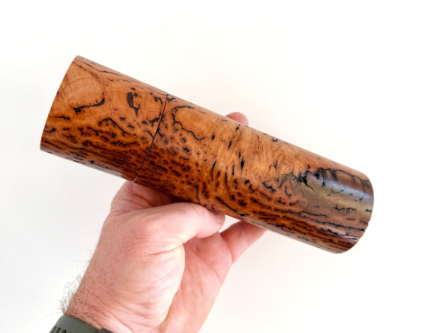 Wandoo burl Pepper Grinder Set, Australian Handmade Ceramic Mills