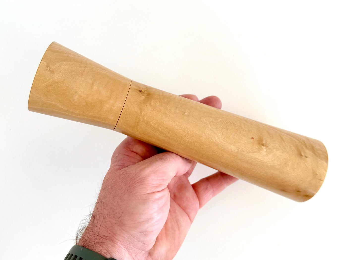 Olive Wood Pepper Grinder Set, Modern Ceramic Salt Mill