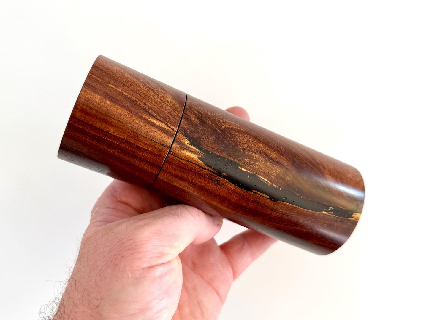 Western Myall timber Pepper Grinder Set, Modern Ceramic Salt Mill