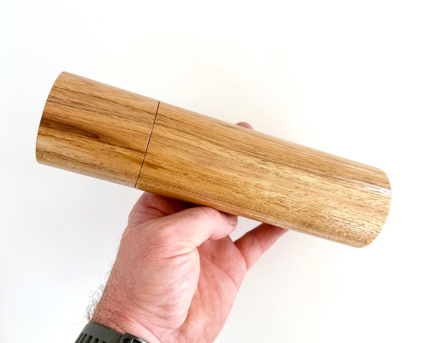 Tasmanian Blackwood Pepper Grinder Set, Australian Handmade Ceramic Mills