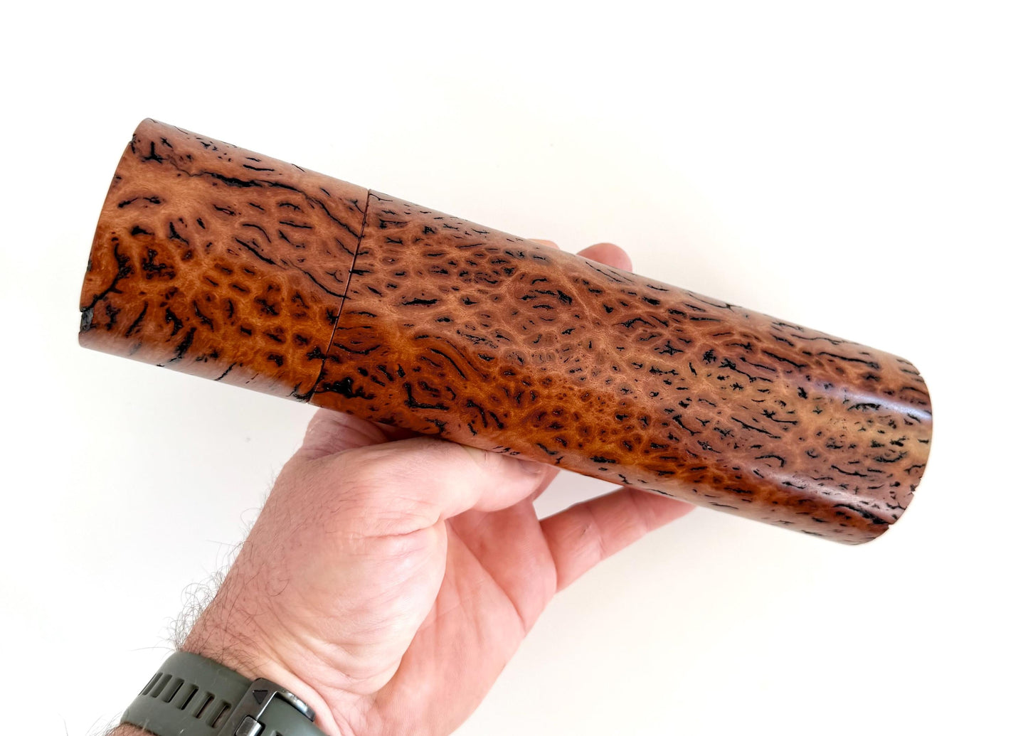 Wandoo burl Pepper Grinder Set, Australian Handmade Ceramic Mills