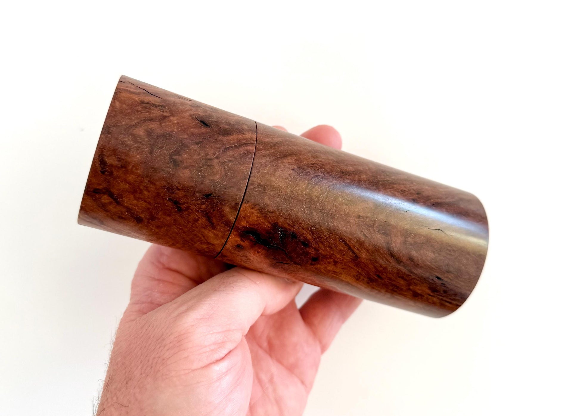 Handcrafted Gimlet Pepper Grinder Set: Modern Wood Salt Mill