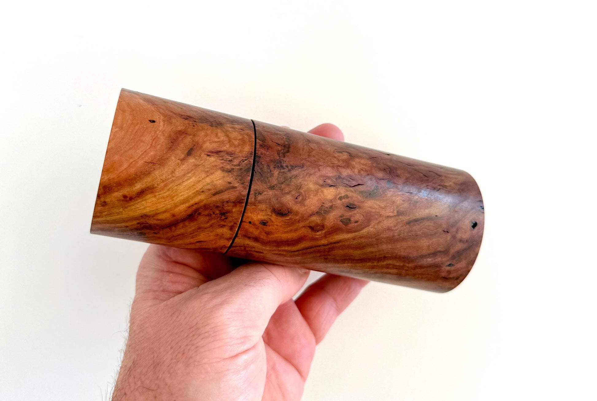 Handcrafted Gimlet Pepper Grinder Set: Modern Wood Salt Mill