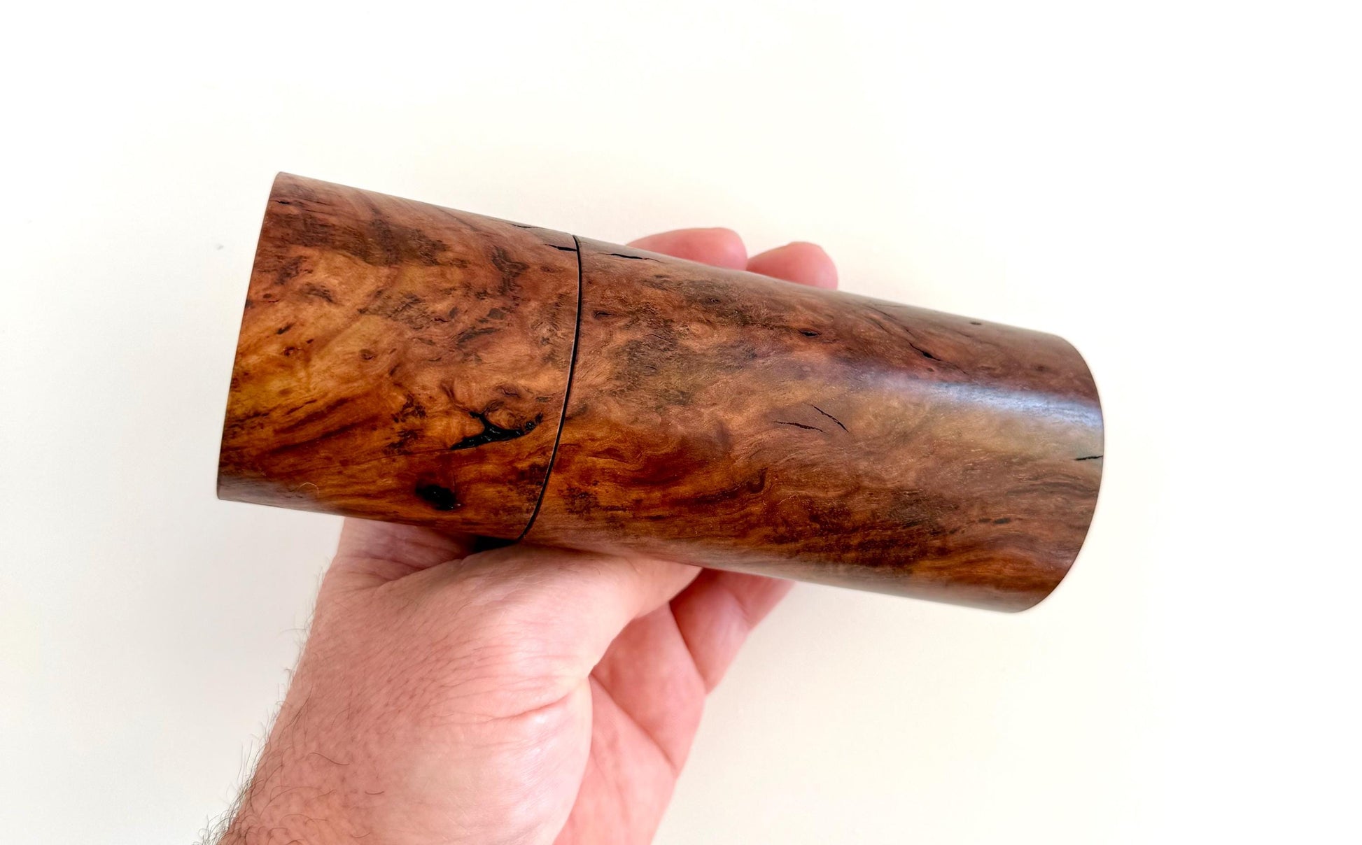 Handcrafted Gimlet Pepper Grinder Set: Modern Wood Salt Mill