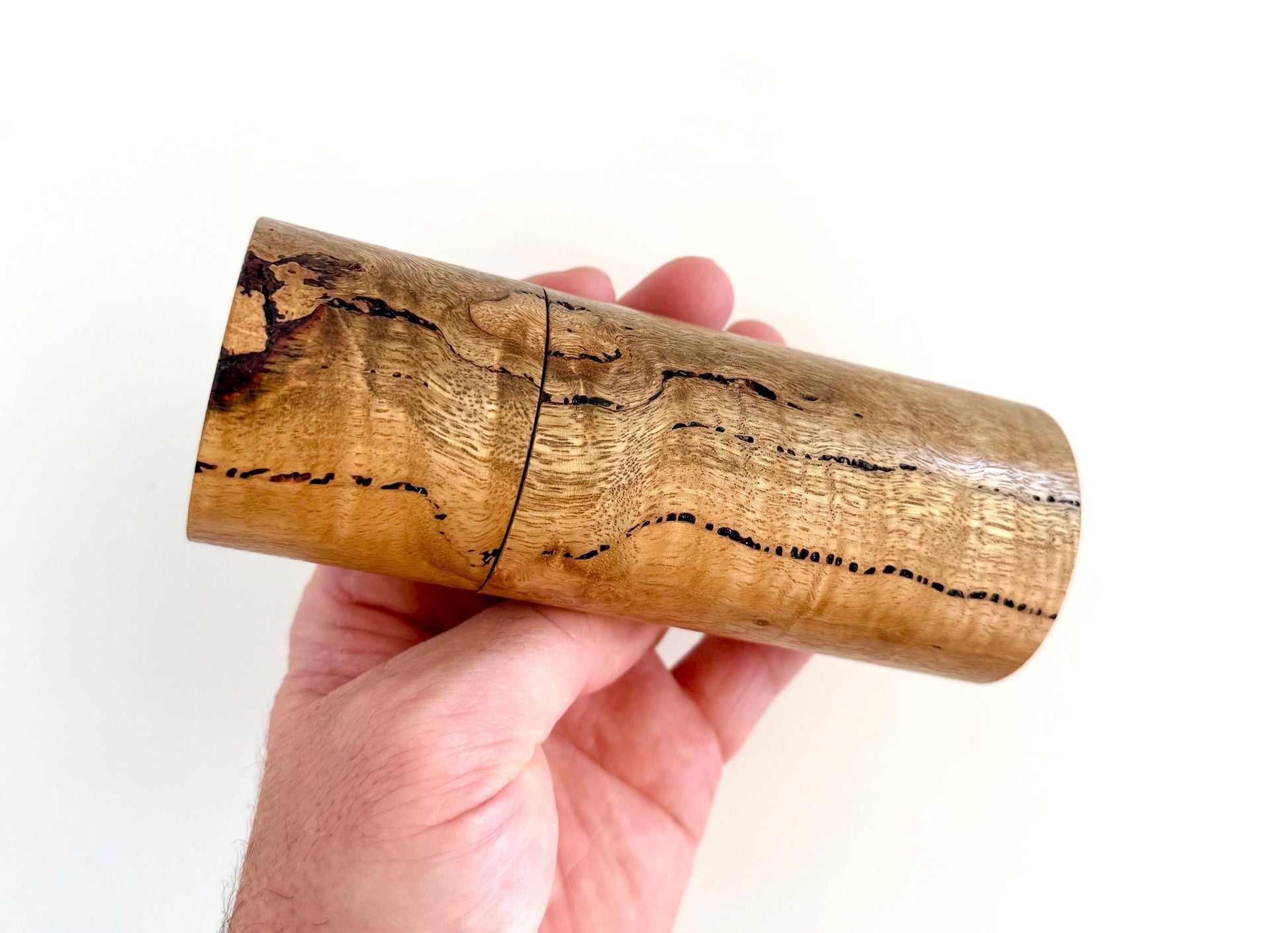 Handcrafted Jarrah Burl and Marri Pepper Grinder Set: Modern Wood Salt Mill