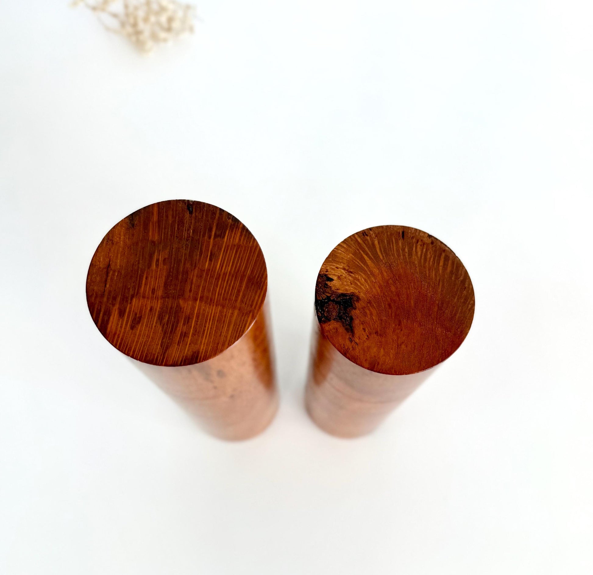 Lace Sheoak Pepper Grinder Set, Modern Ceramic Salt Mill