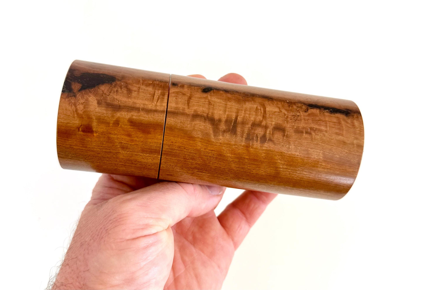 Handcrafted Goldfields Blackbutt Pepper Grinder Set: Modern Wood Salt Mill