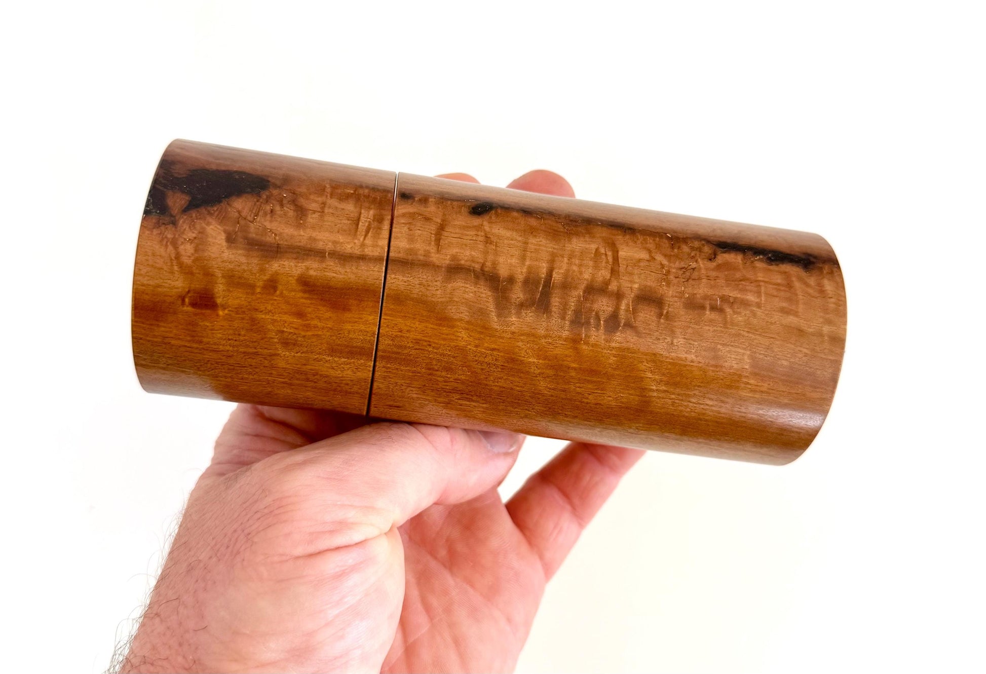 Handcrafted Goldfields Blackbutt Pepper Grinder Set: Modern Wood Salt Mill