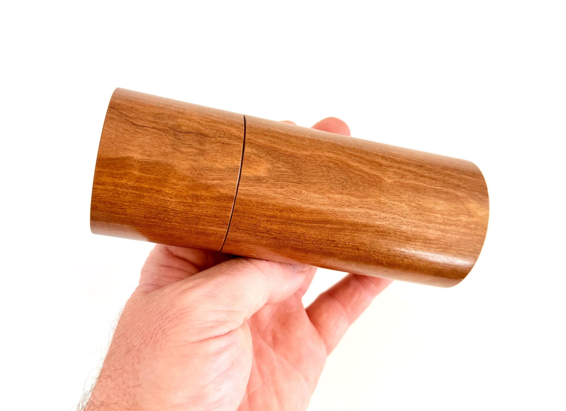 Handcrafted Goldfields Blackbutt Pepper Grinder Set: Modern Wood Salt Mill