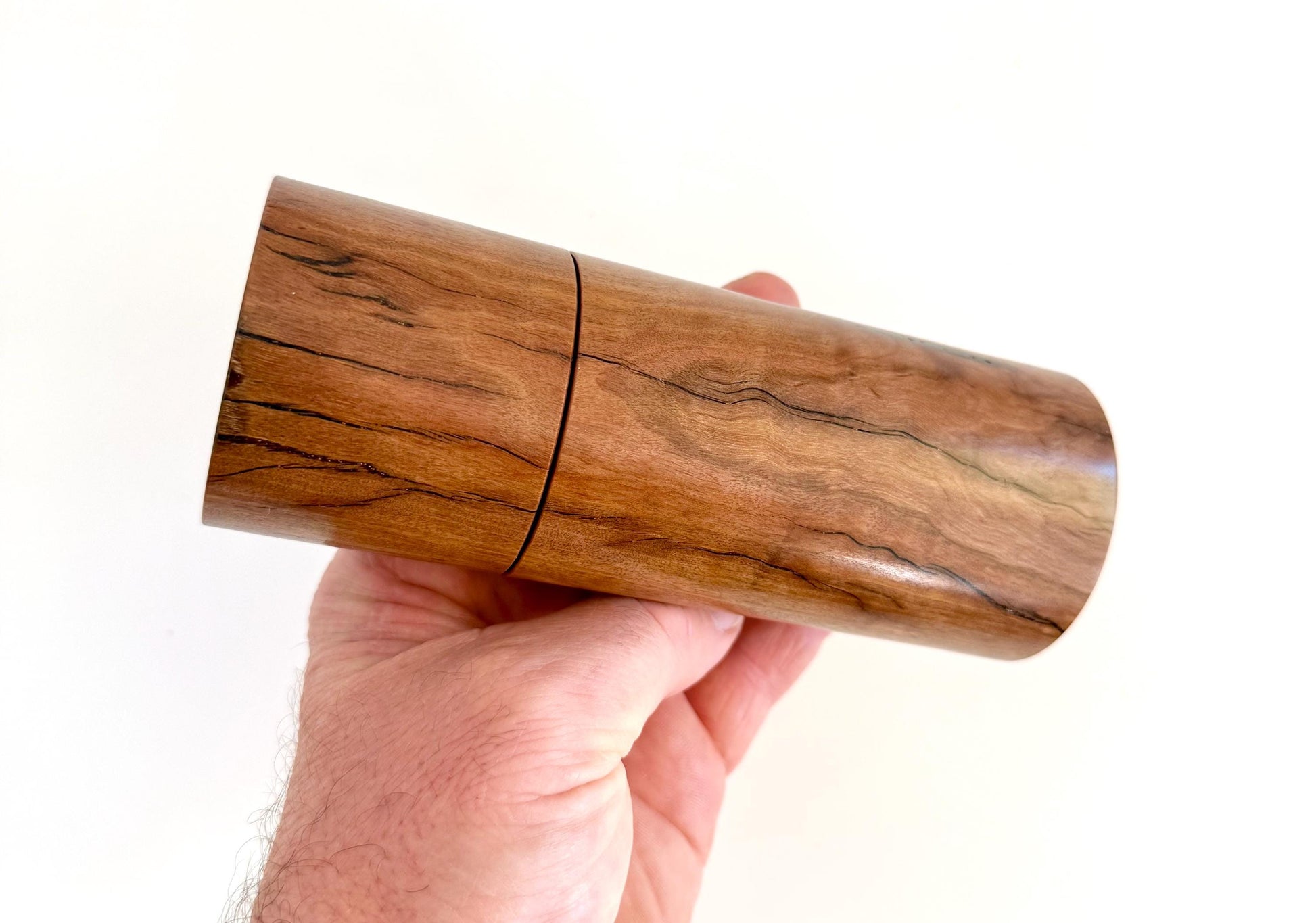 Handcrafted Goldfields Blackbutt Pepper Grinder Set: Modern Wood Salt Mill