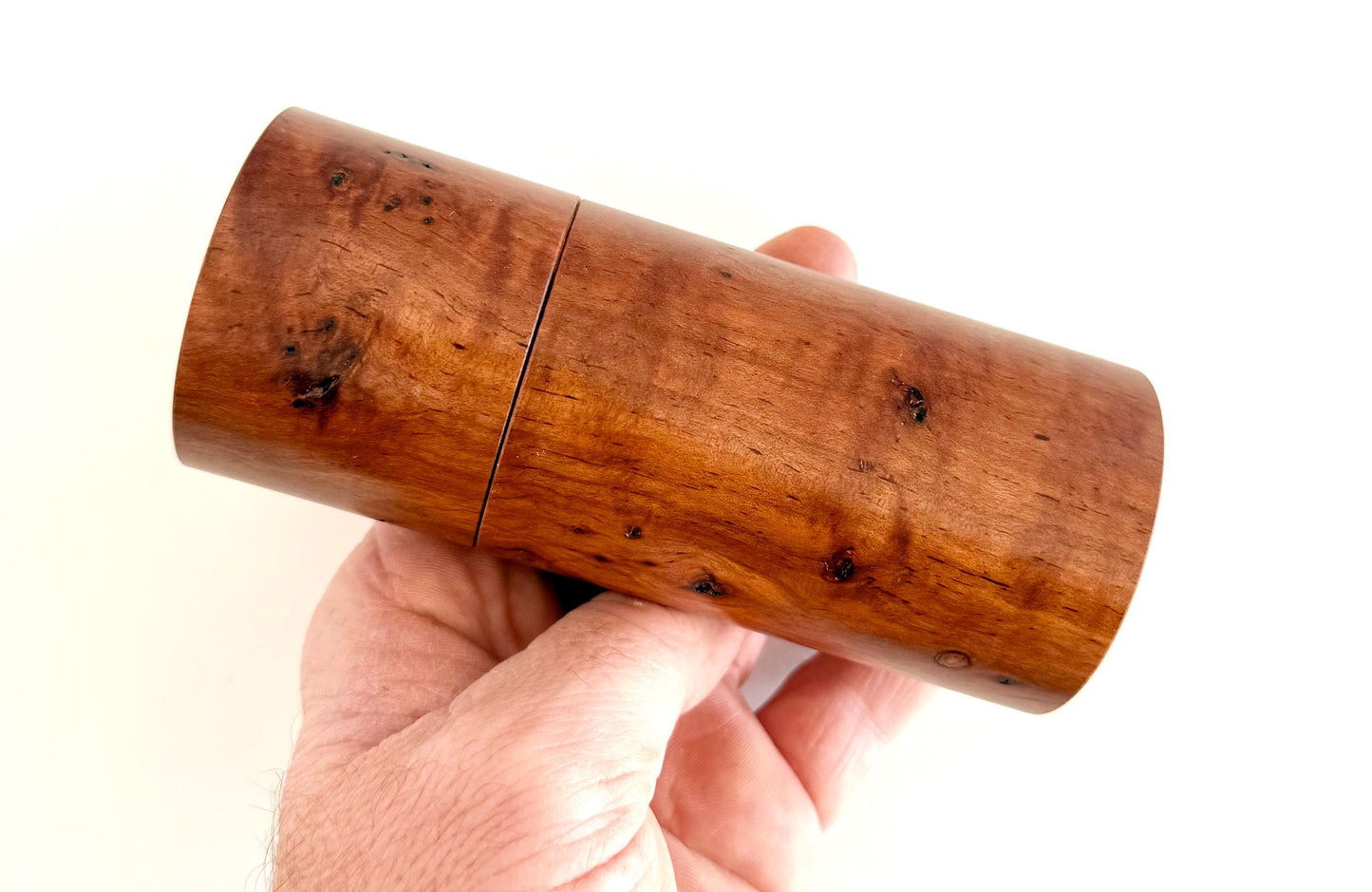 Handcrafted Mallee Pepper Grinder Set: Modern Wood Salt Mill