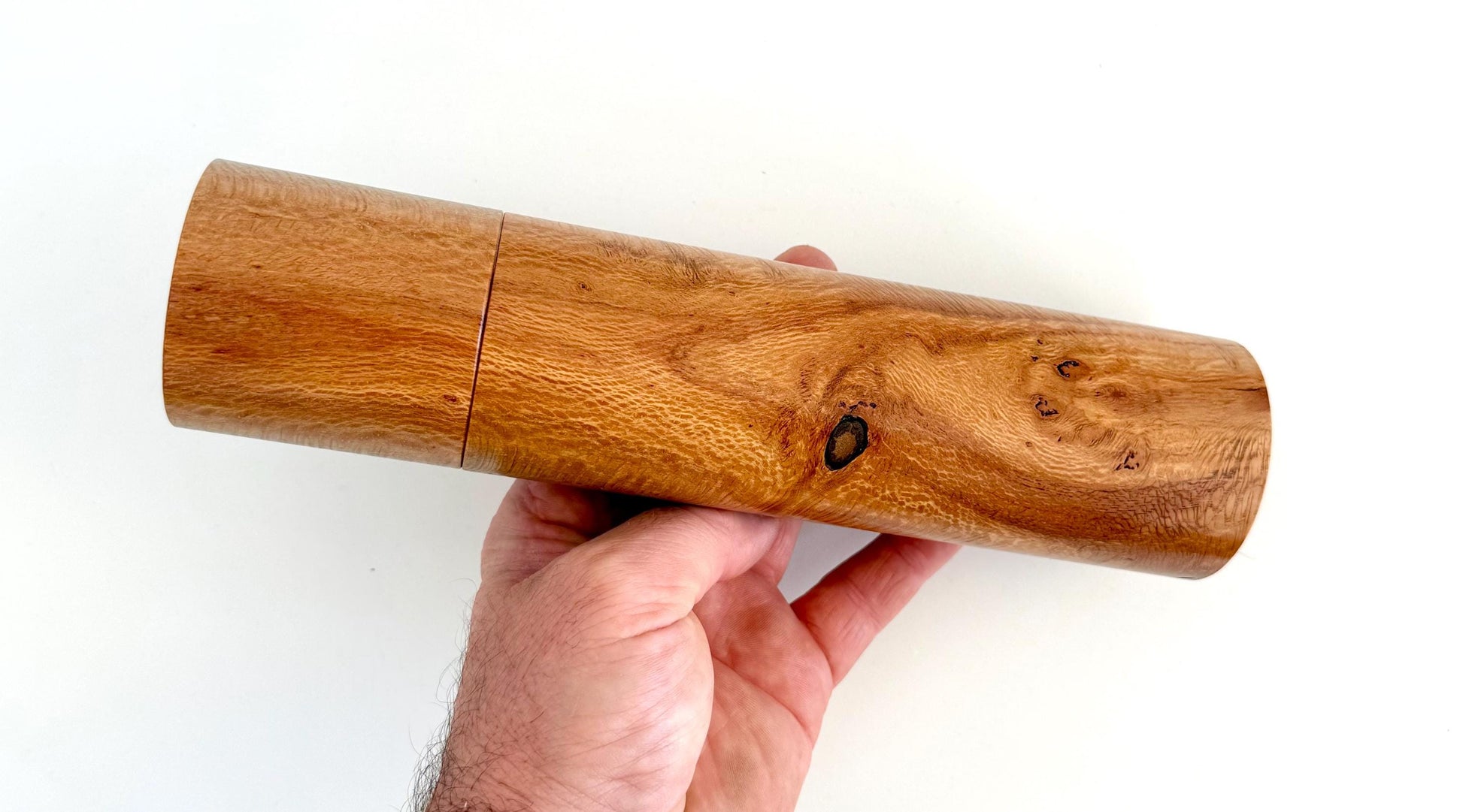 Handcrafted River Banksia Pepper Grinder Set: Modern Wood Salt Mill