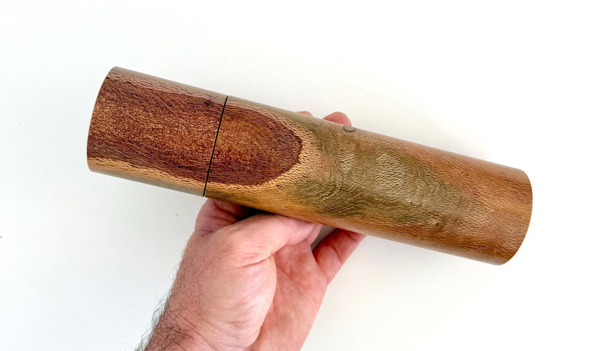 Handcrafted River Banksia Pepper Grinder Set: Modern Wood Salt Mill