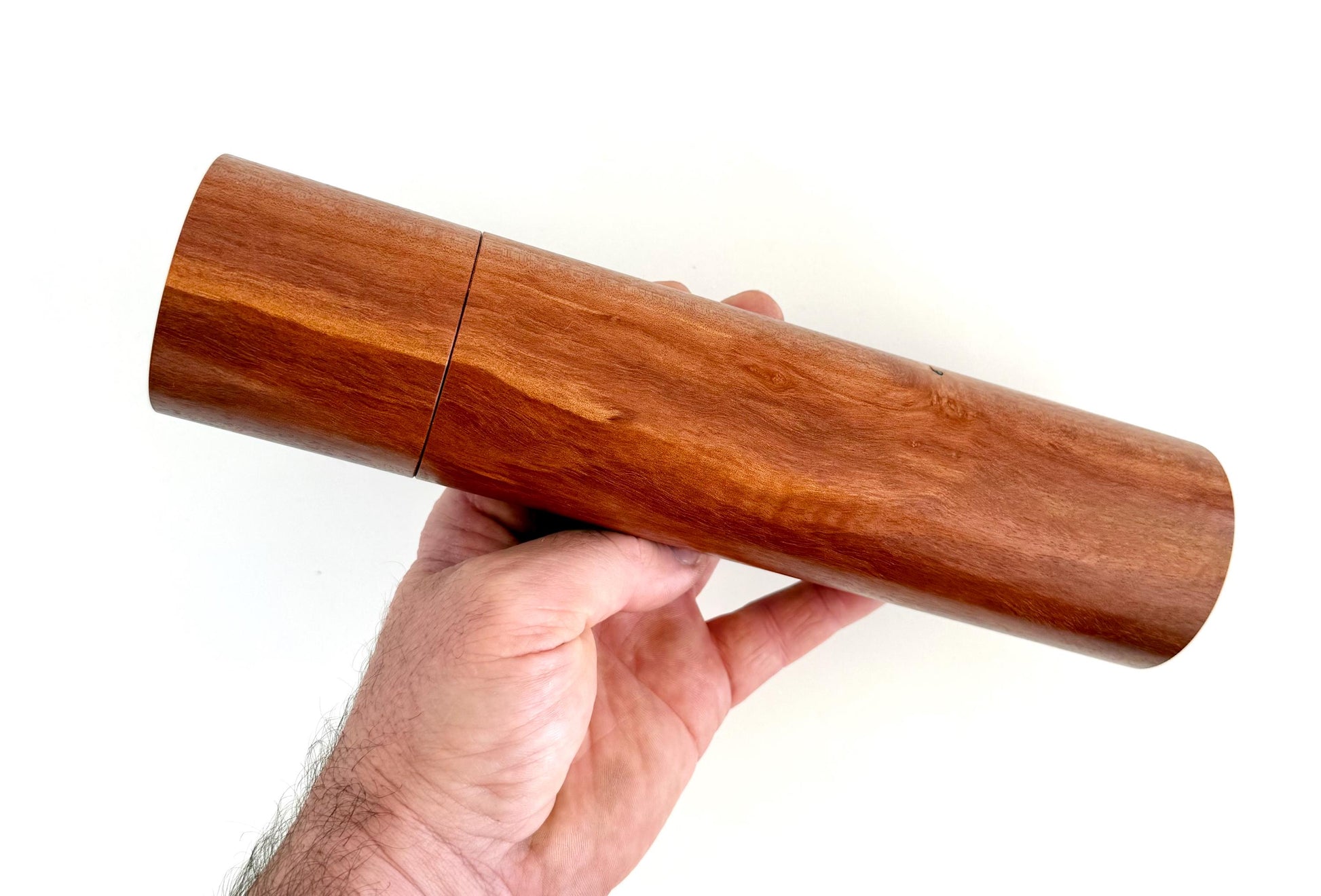 Handcrafted Jarrah and Kauri Pine Pepper Grinder Set: Modern Wood Salt Mill