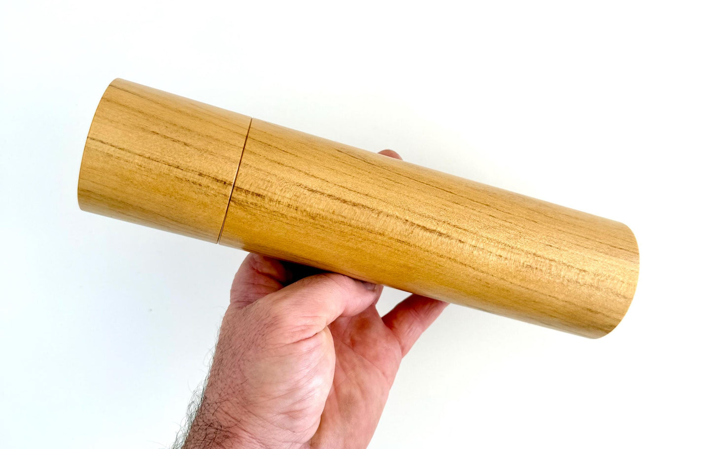 Handcrafted Jarrah and Kauri Pine Pepper Grinder Set: Modern Wood Salt Mill