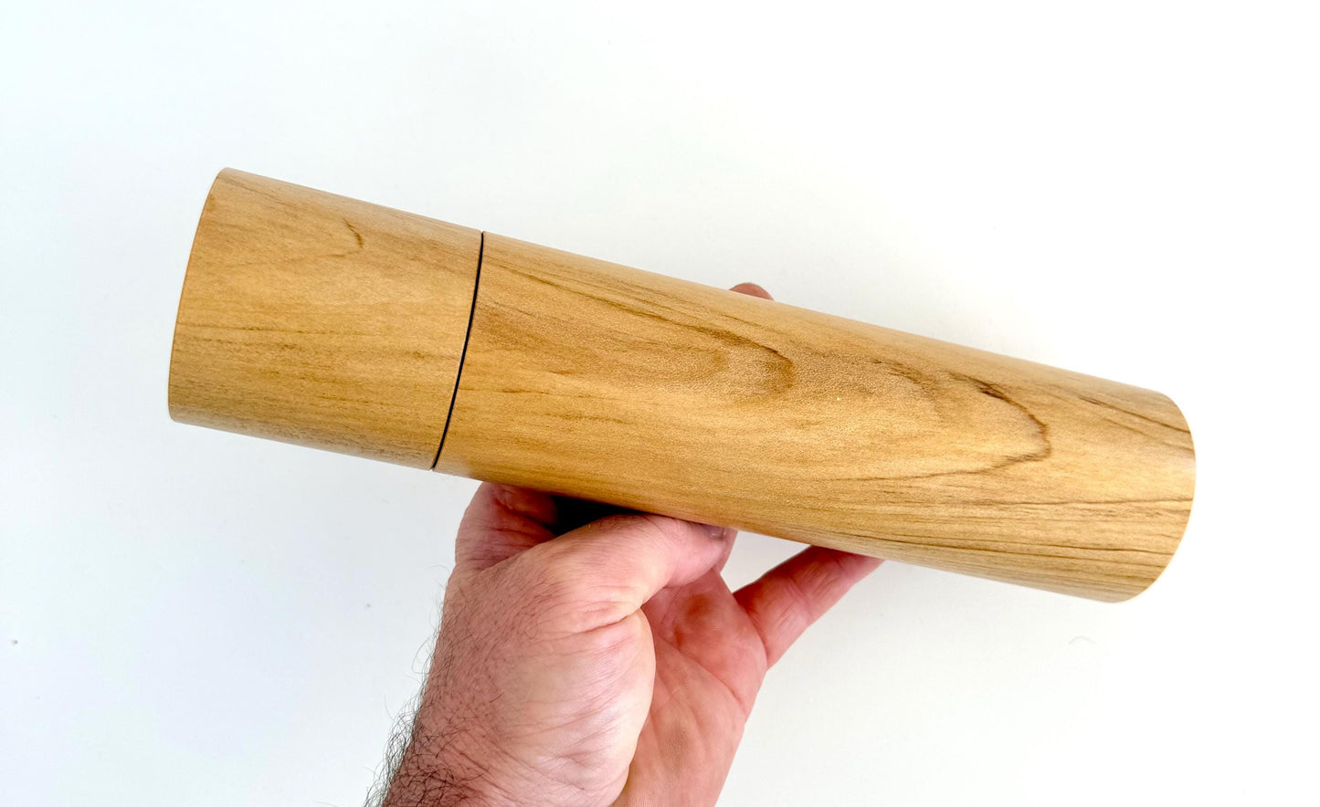 Handcrafted Jarrah and Kauri Pine Pepper Grinder Set: Modern Wood Salt Mill