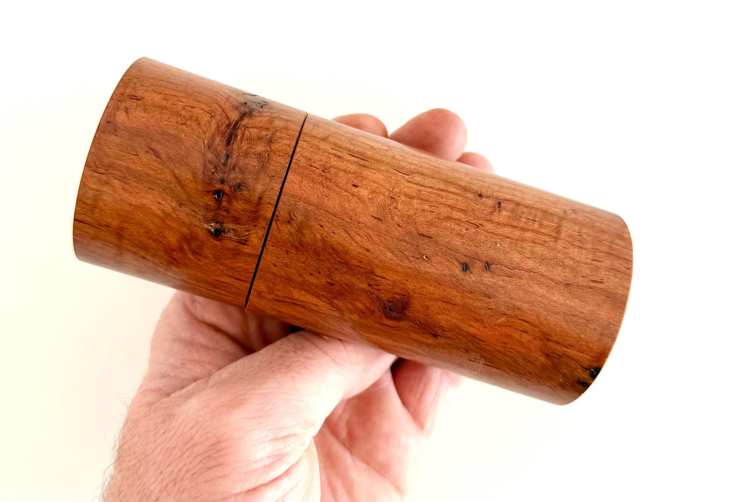 Handcrafted Mallee Pepper Grinder Set: Modern Wood Salt Mill